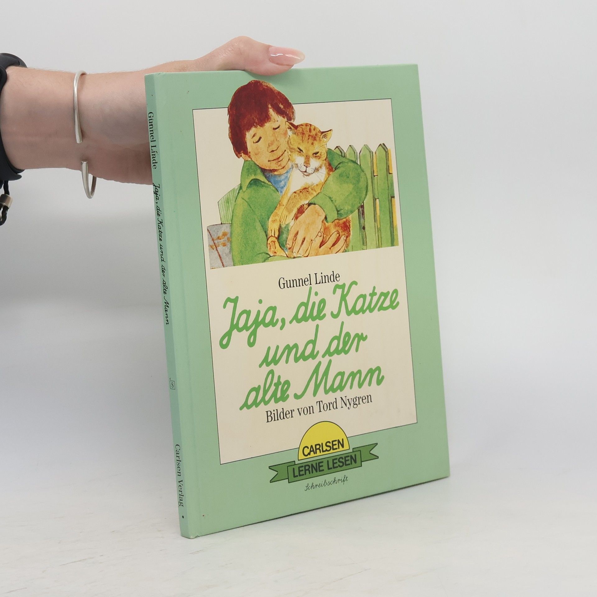 Jaja, die Katze und der alte Mann. Schreibschrift