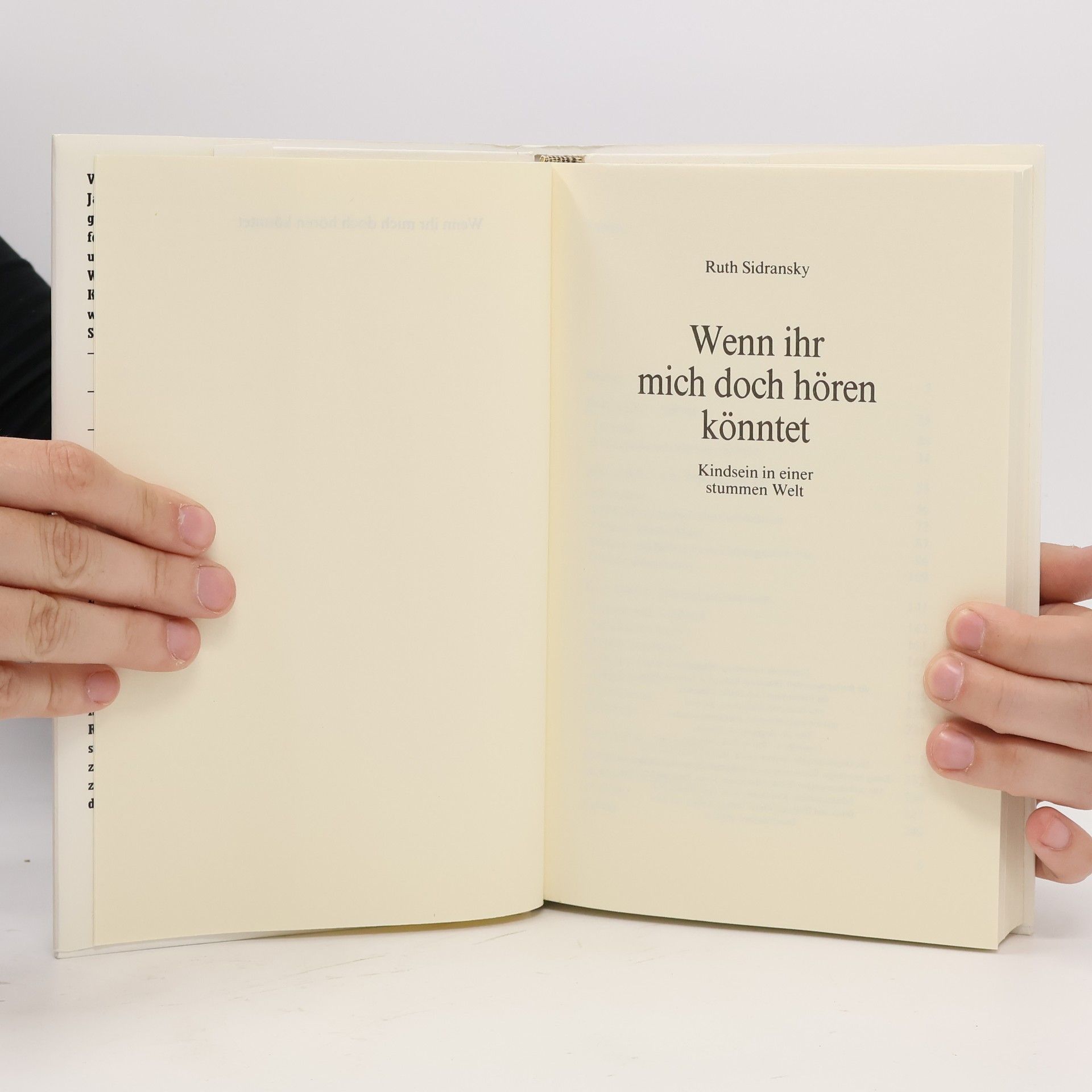 Ruth Sidransky Wenn ihr mich doch hören könntet