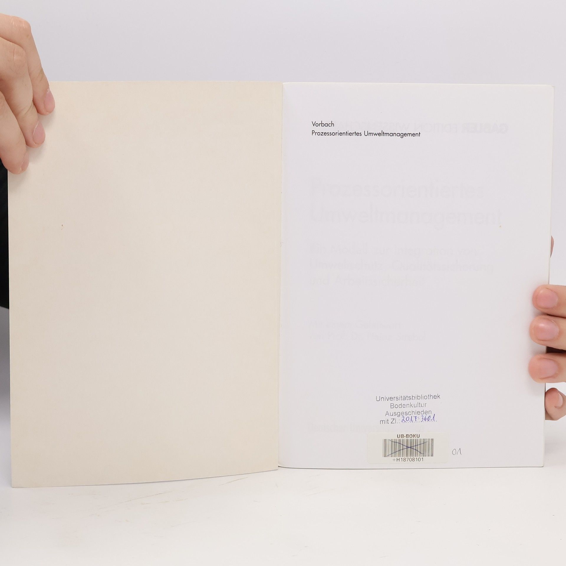 Stefan Vorbach Prozessorientiertes Umweltmanagement