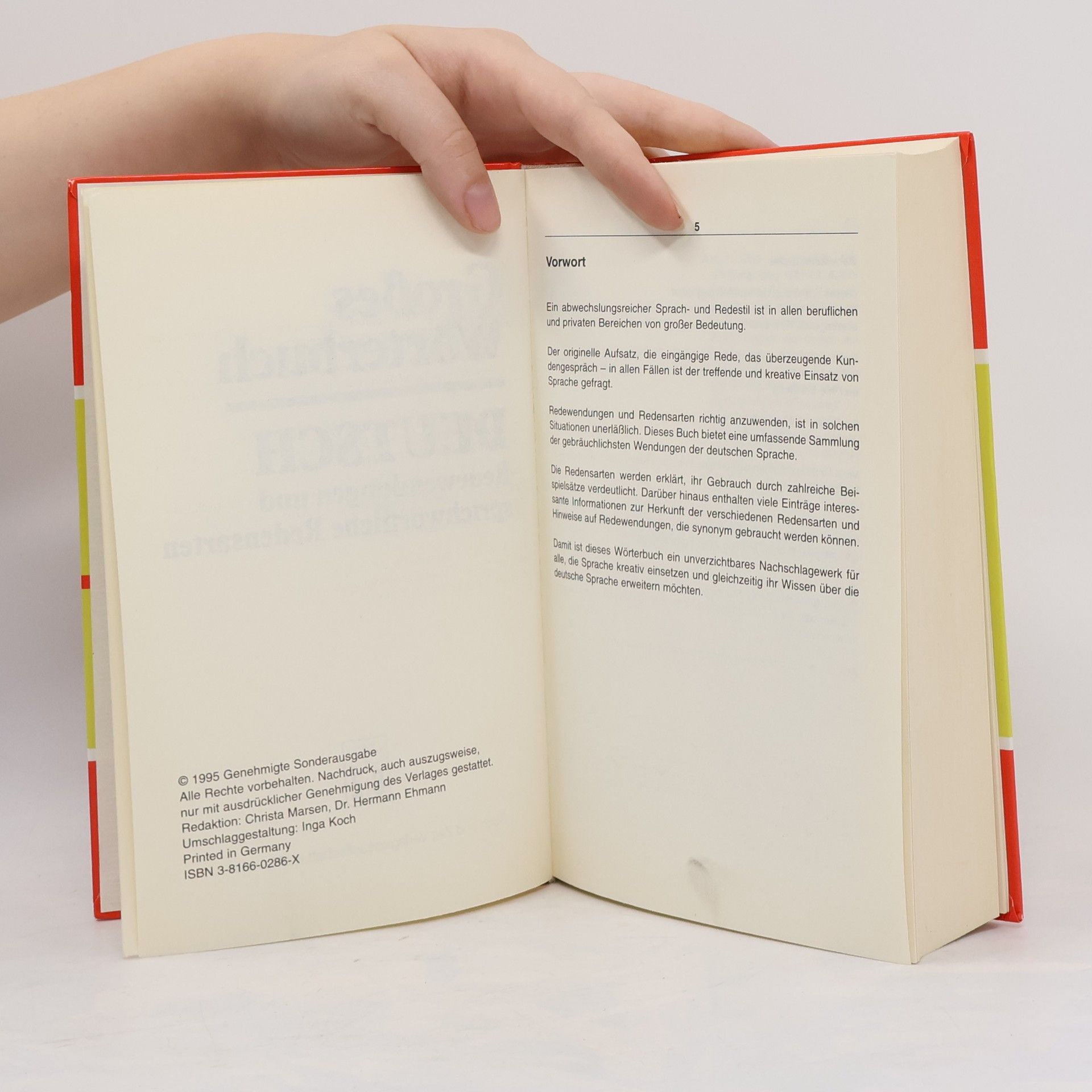 Christa Marsen Großes Wörterbuch Deutsch : Redewendungen und sprichwörtliche Redensarten