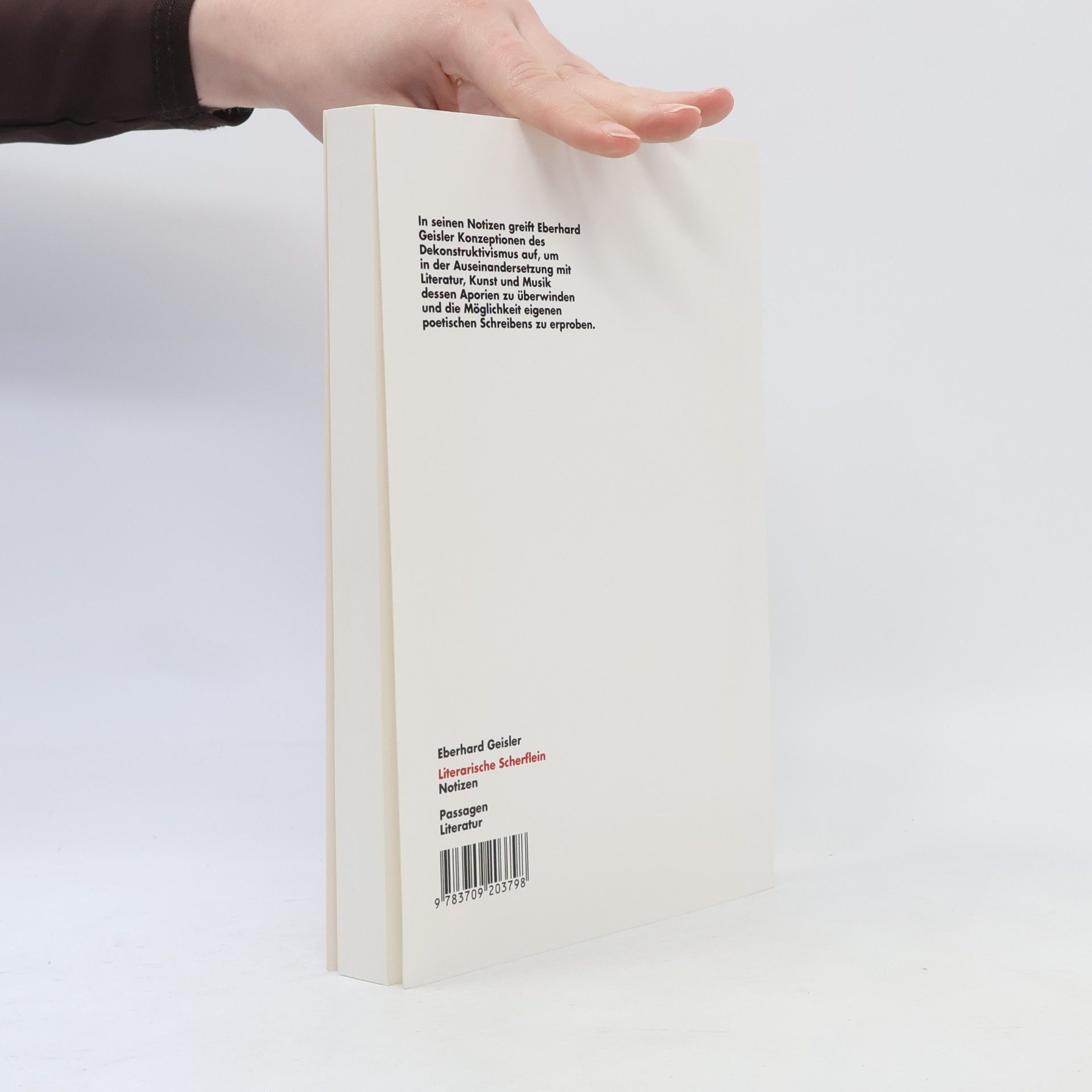Eberhard Geisler Passagen Literatur: Literarische Scherflein