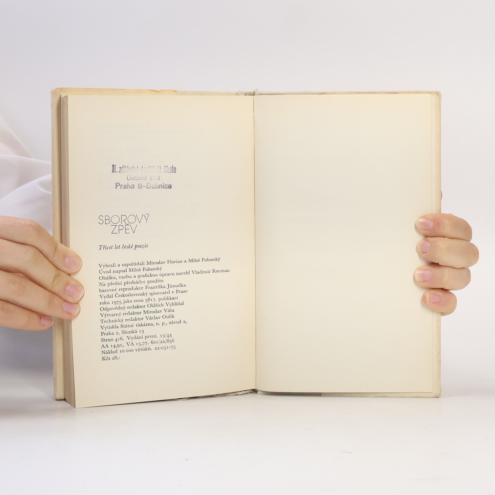 Miroslav Florian Sborový zpěv. 30 let české poezie