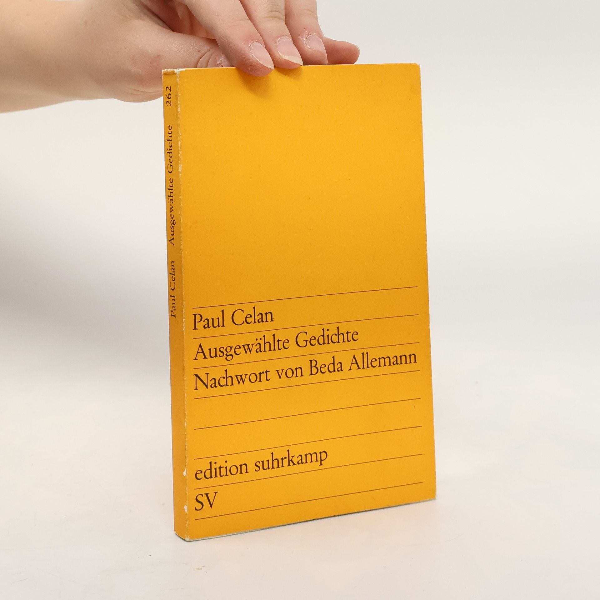 Paul Celan Ausgewählte Gedichte. Nachwort von Beda Allemann