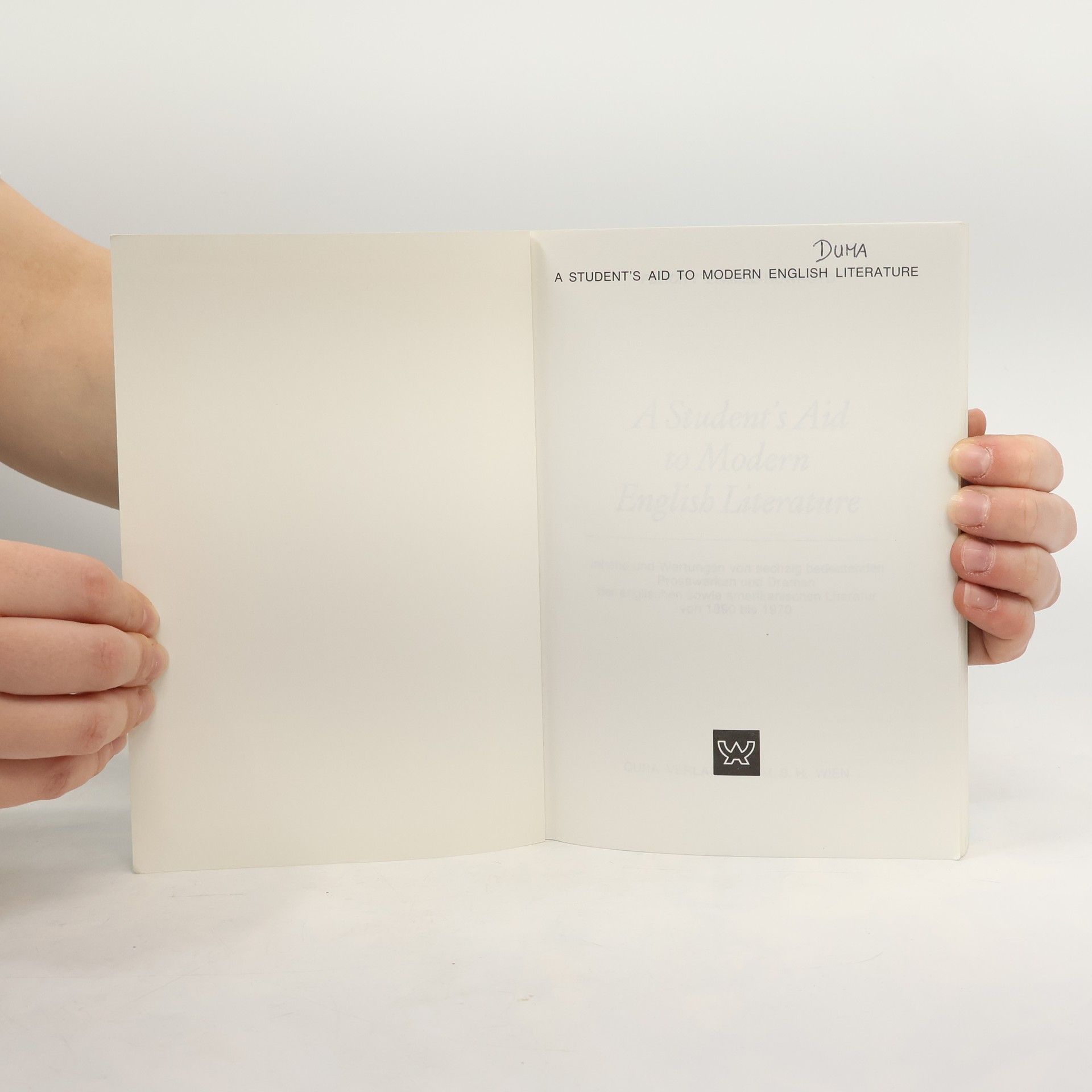 Felicity Zimmel-Howroyd A Student's Aid to Modern English Literature