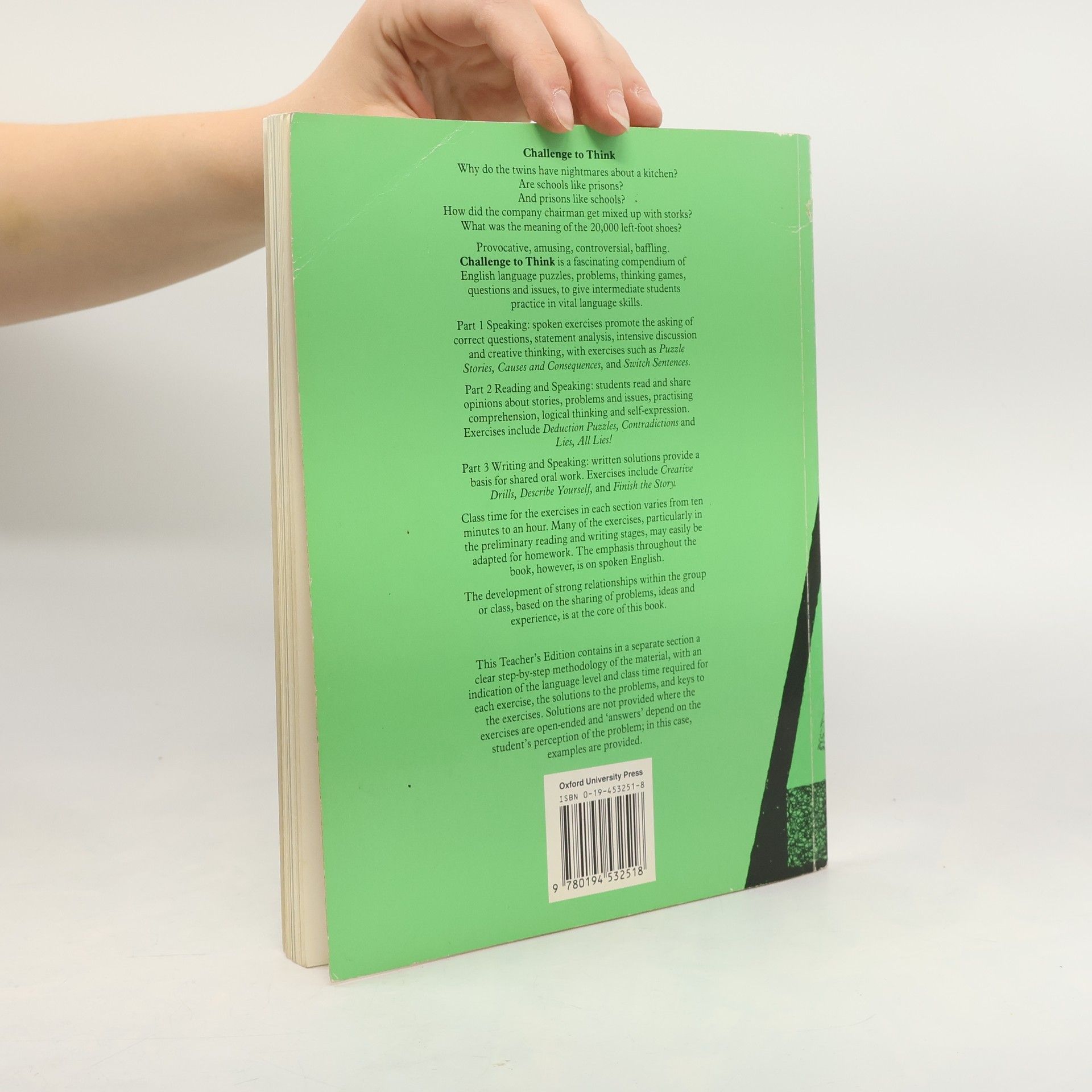 Christine Harrauer Challenge to Think Teacher's Book