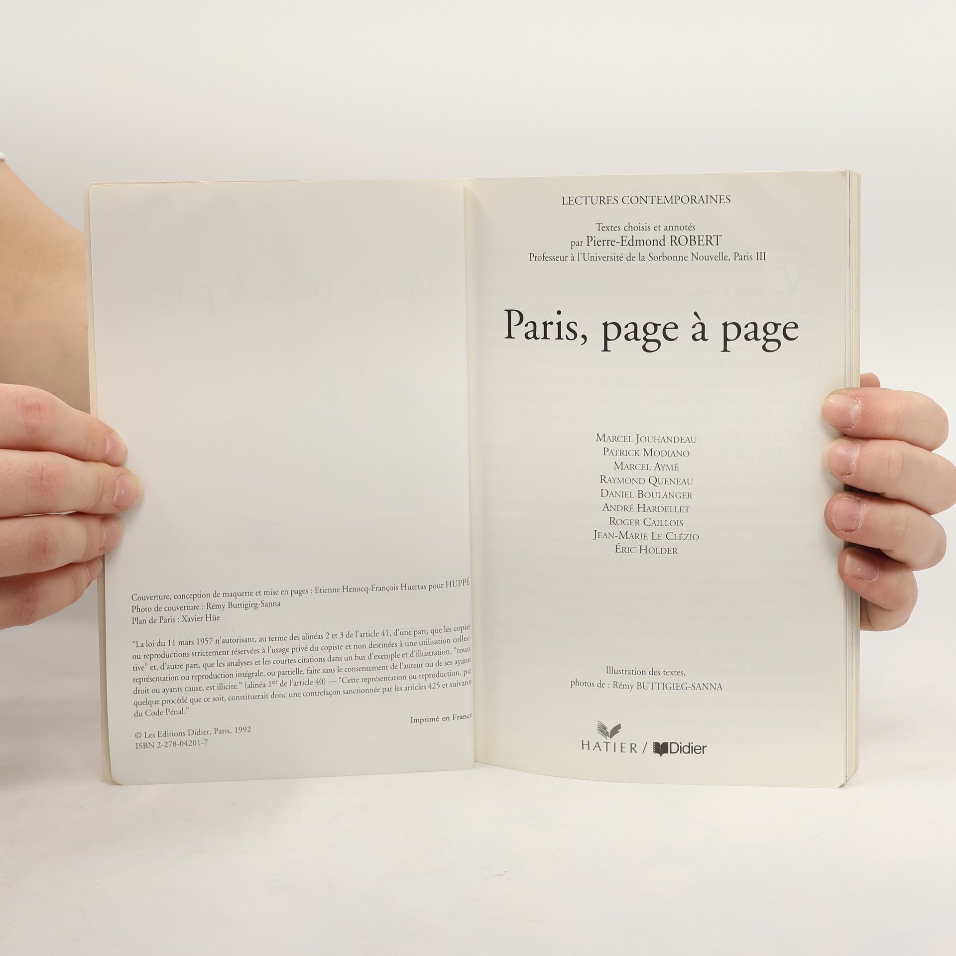 Pierre-Edmond Robert Lectures contemporaines: Paris, page à page