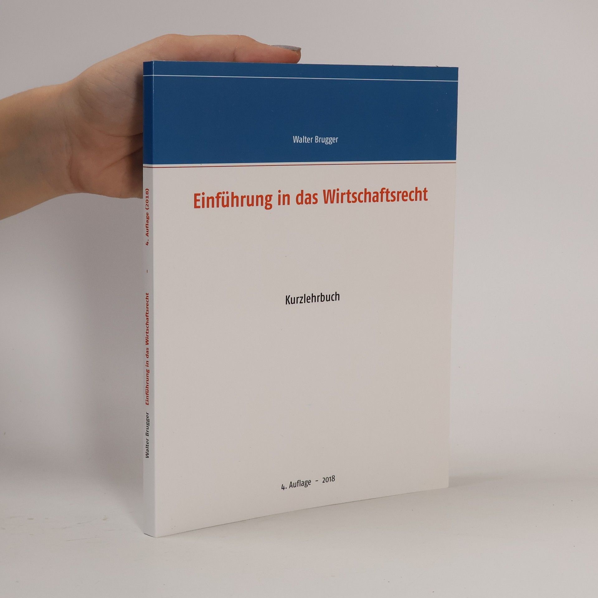 Walter Brugger Einführung in das Wirtschaftsrecht