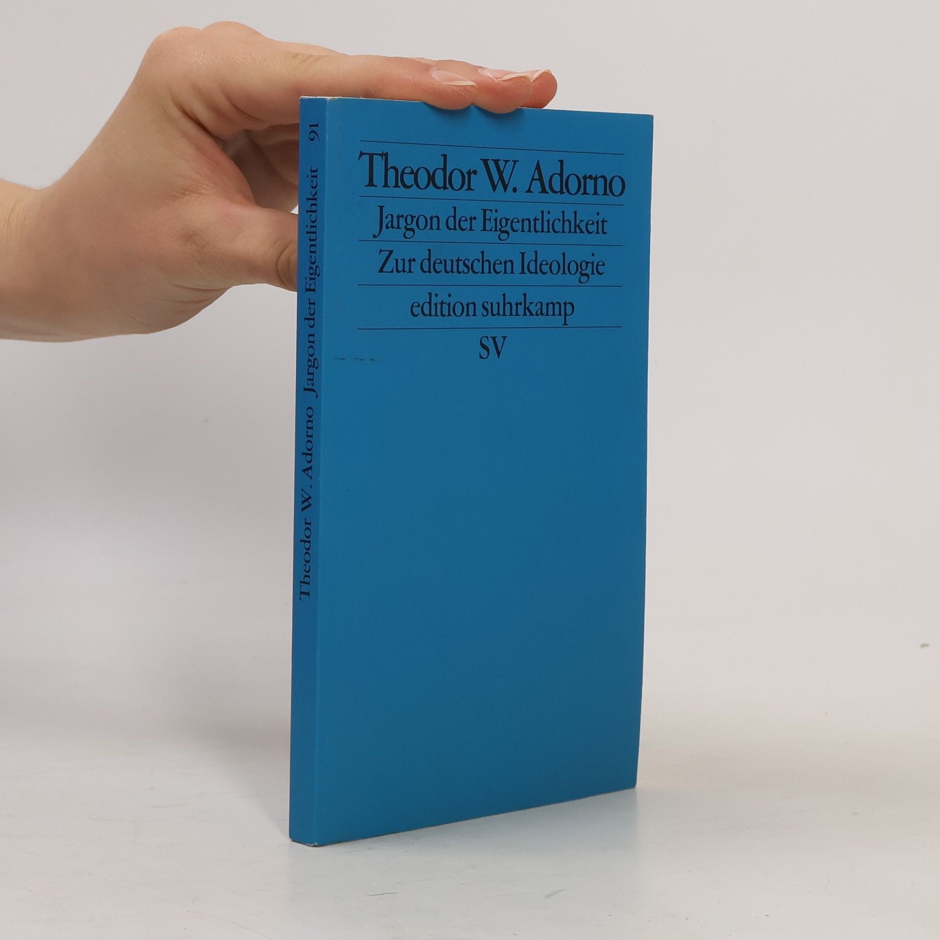 Theodor W. Adorno Jargon der Eigentlichkeit