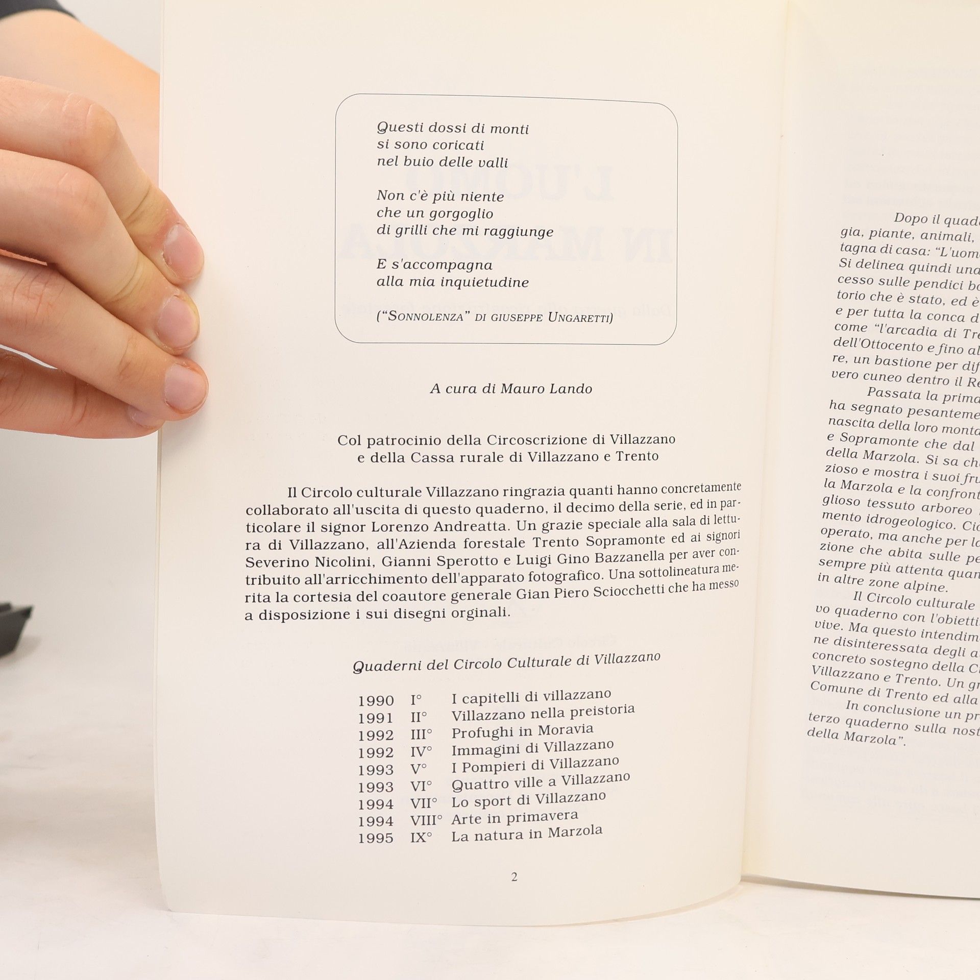 Autores varios L' uomo in Marzola
