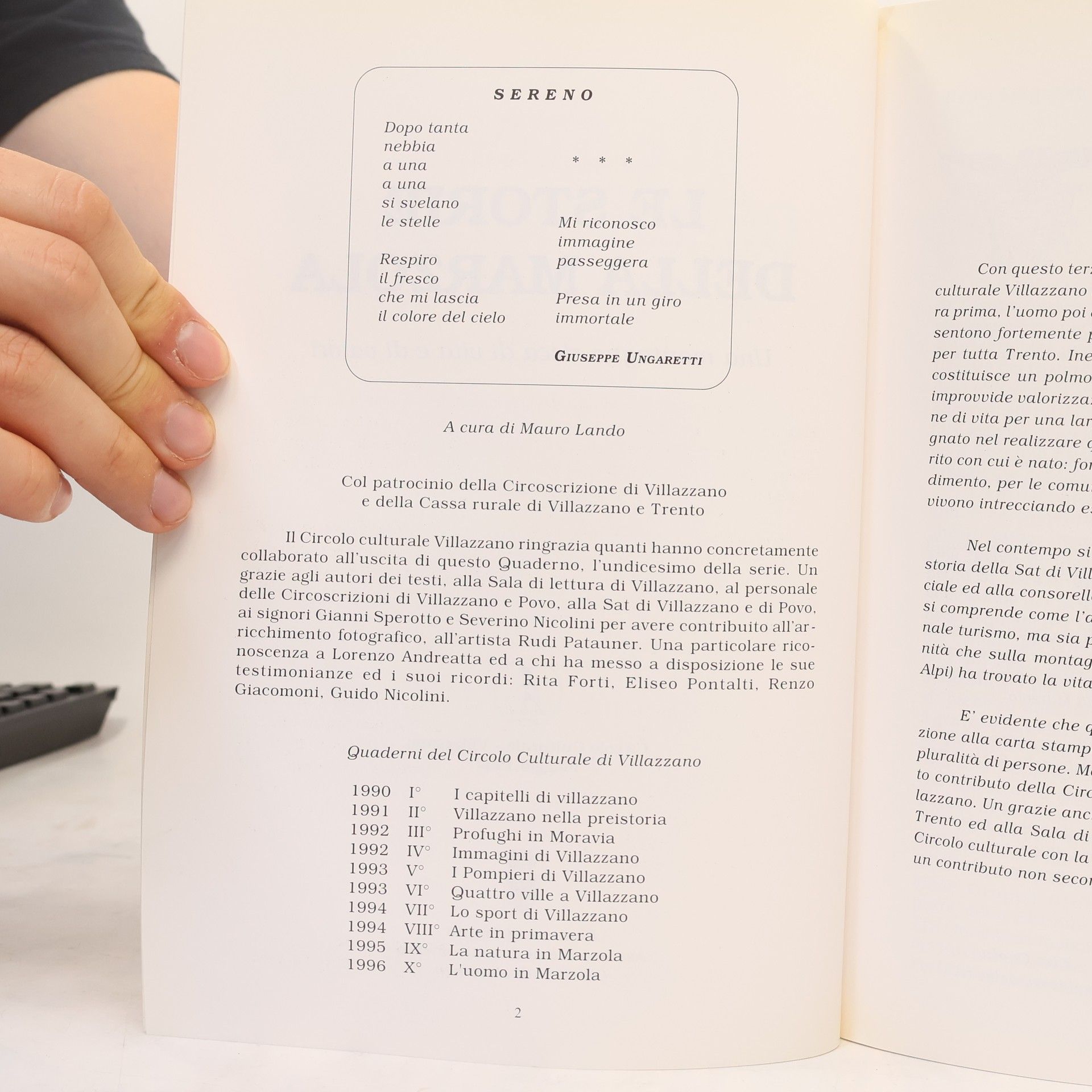 Autores varios Le storie della marzola