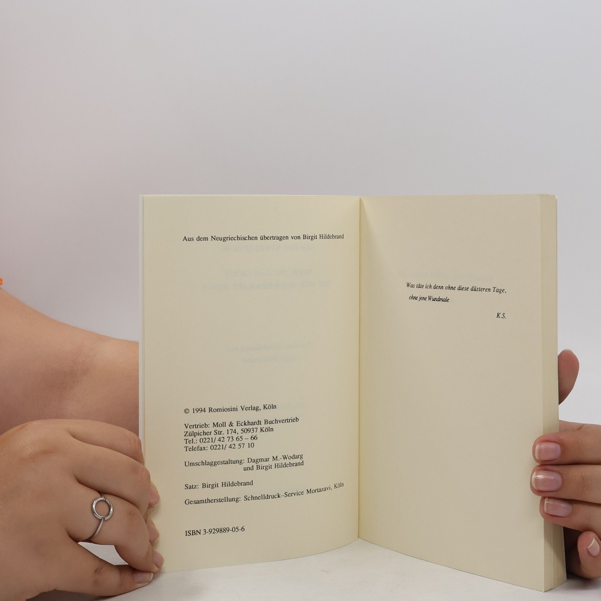 Kostas Sterjopulos Poesie: Hier, wo das Licht mit der Schwerkraft ringt