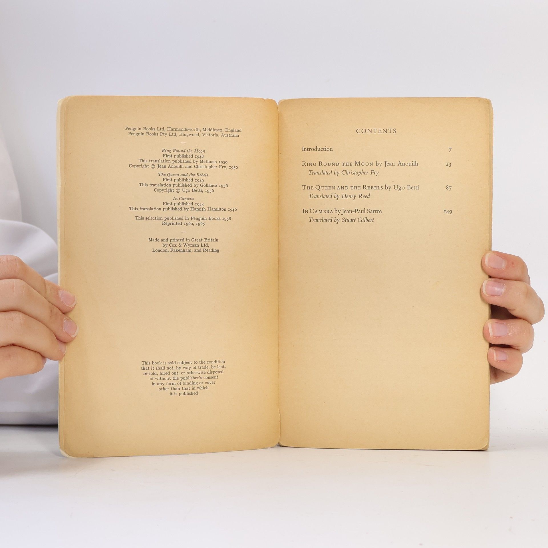 Jean Anouilh Three European Plays