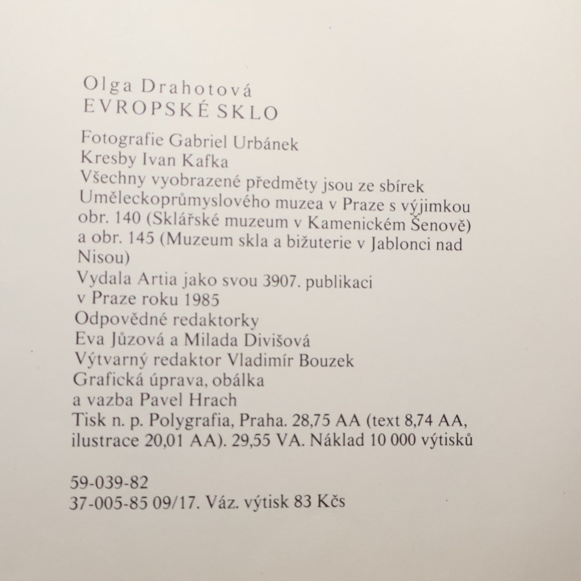 Olga Drahotová Europäisches Glas