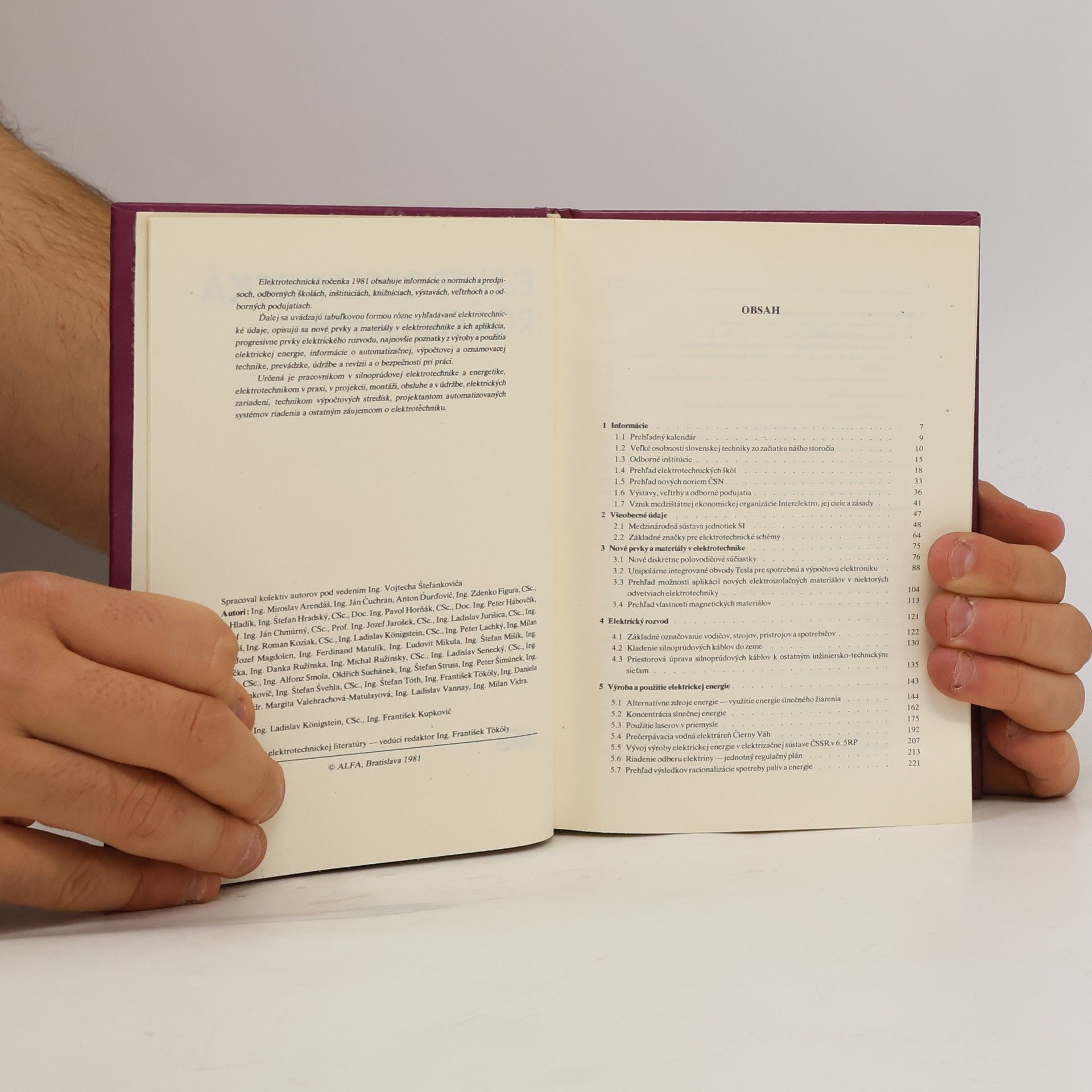 Kolektiv autorů Elektrotechnická ročenka 1981