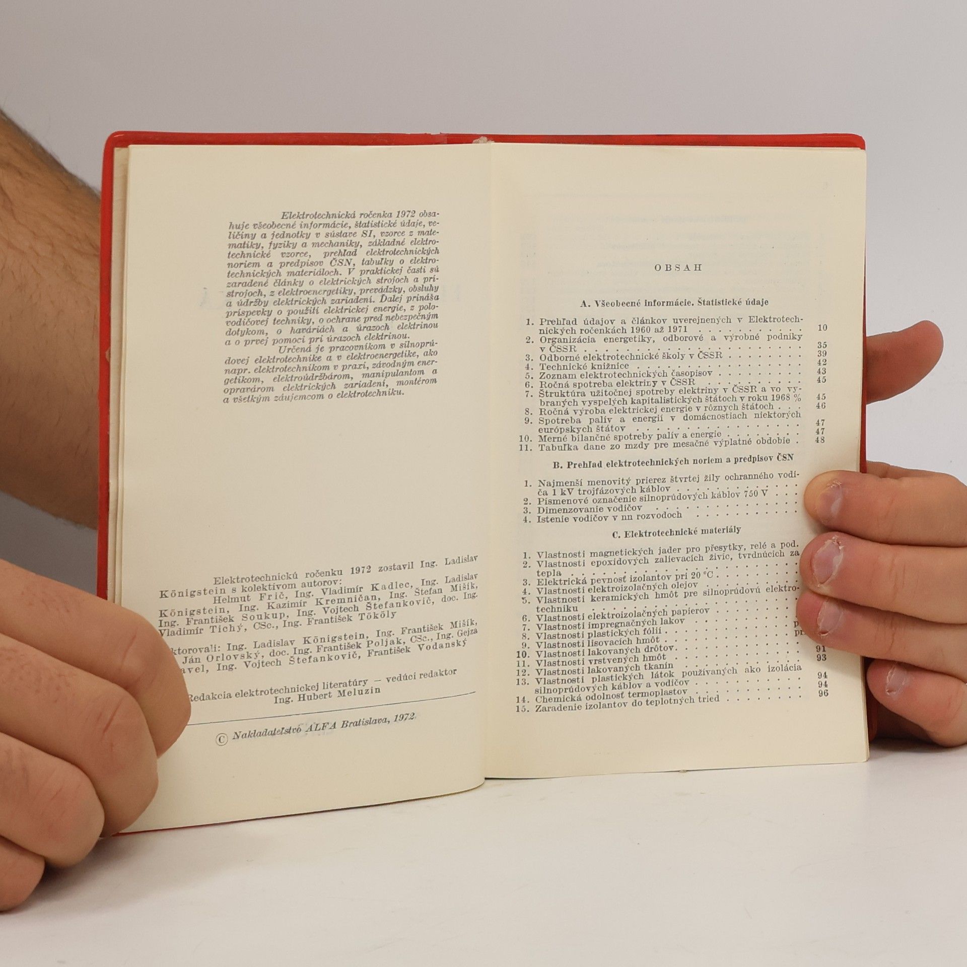 Kolektiv autorů Elektrotechnická ročenka 1972