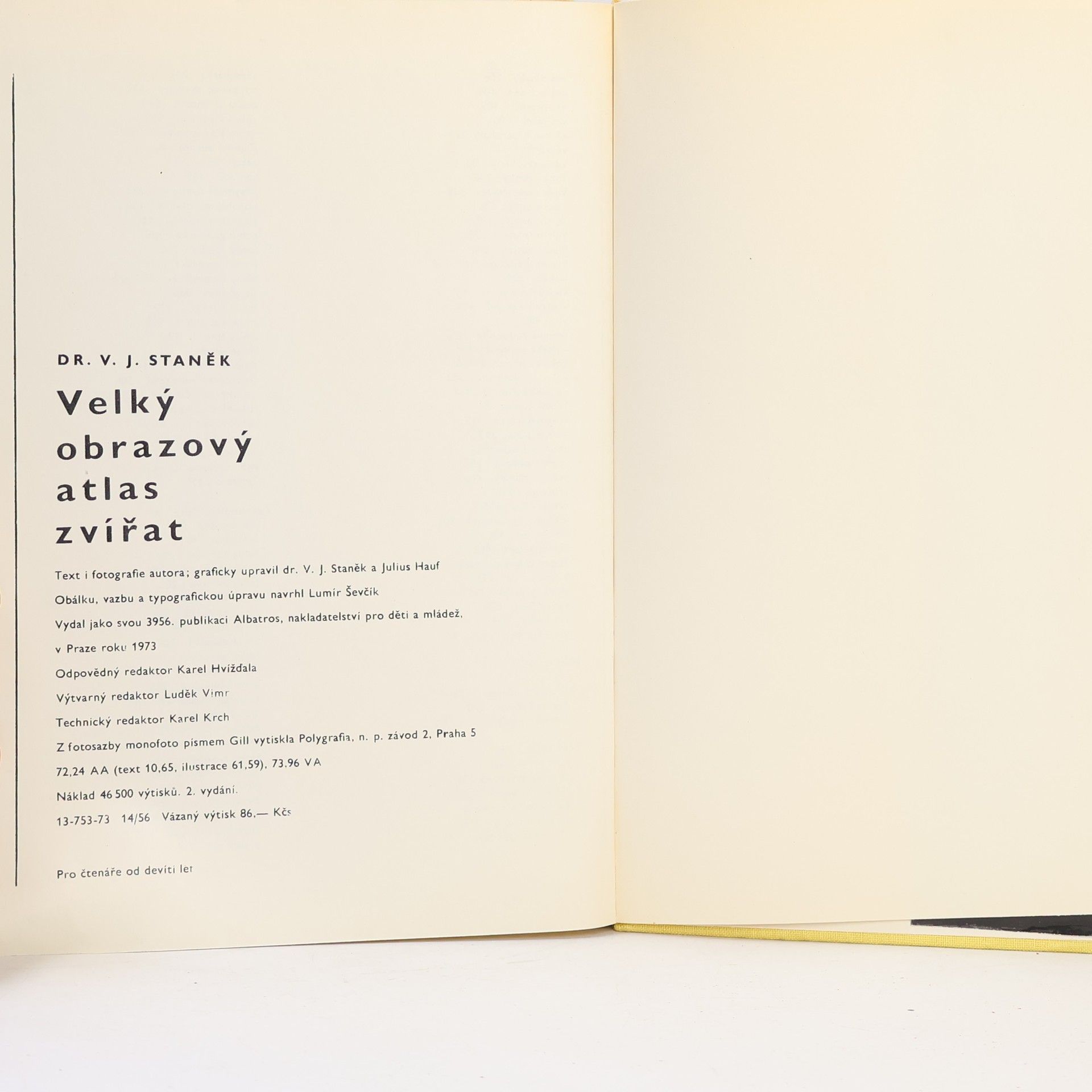 Václav Jan Staněk Velký obrazový atlas zvířat