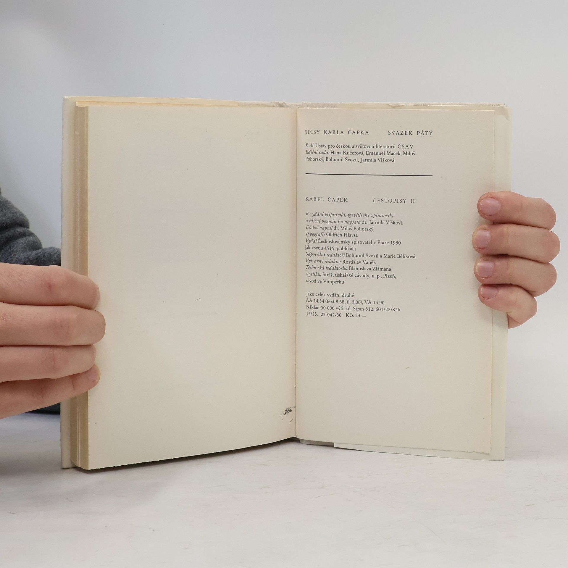 Karel Čapek Spisy V. Cestopisy II