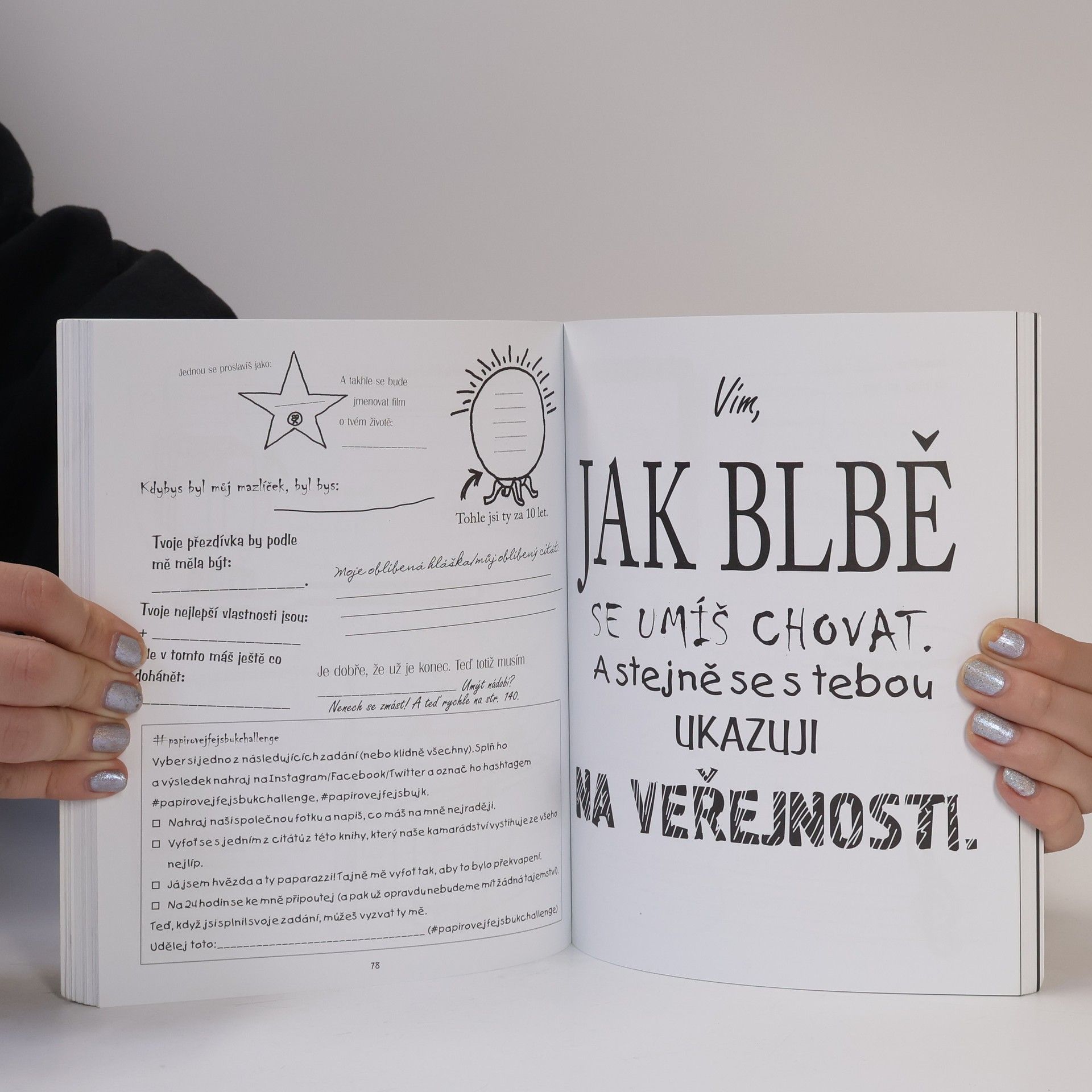 Elise de Rijck Papírovej fejsbuk : co o sobě prozdradí tvoji kámoši? : a co si myslí o tobě? : pro mladé i staré