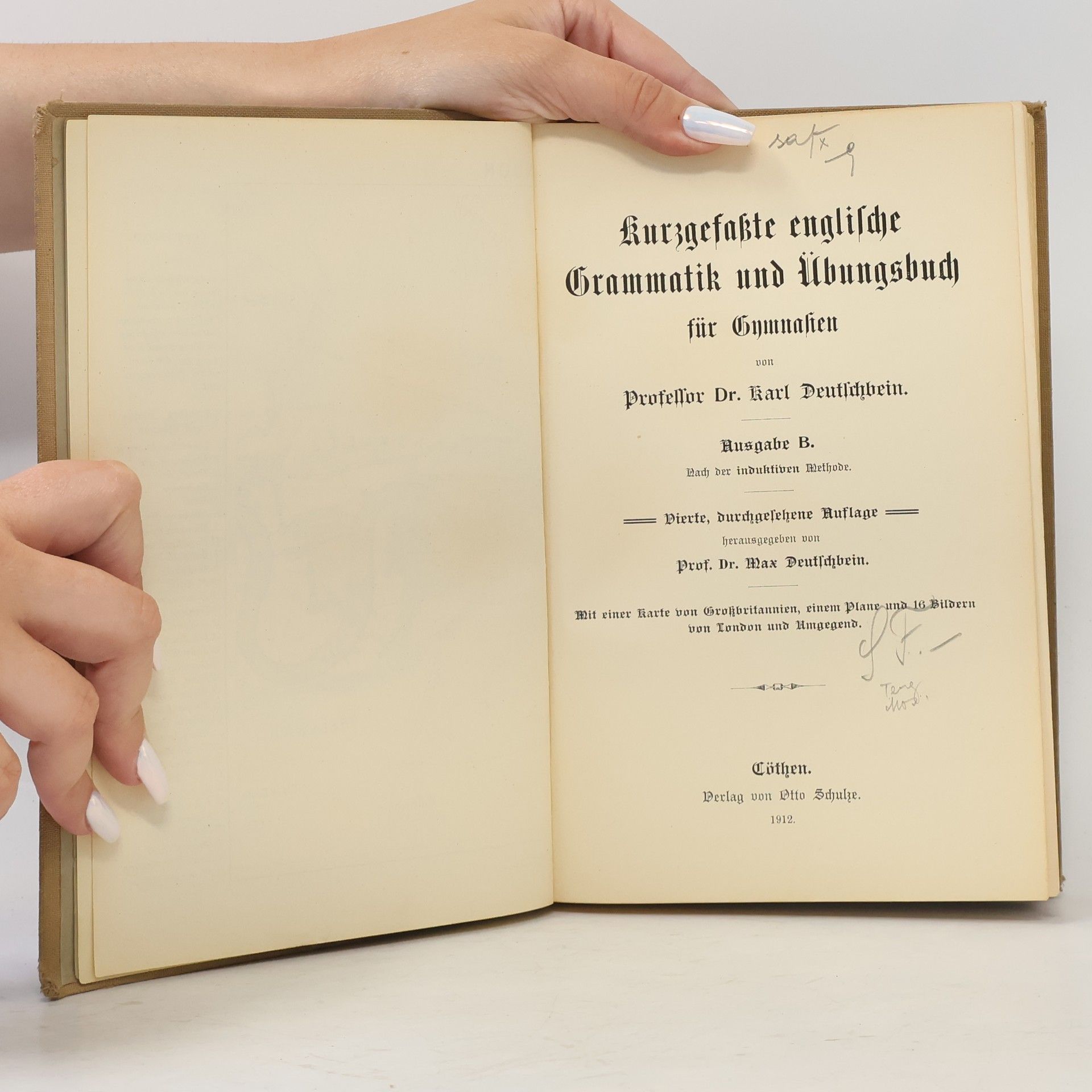 Karl Deutschbein Kurzgefaßte englische Grammatik und Übungsbuch für Gymnasien