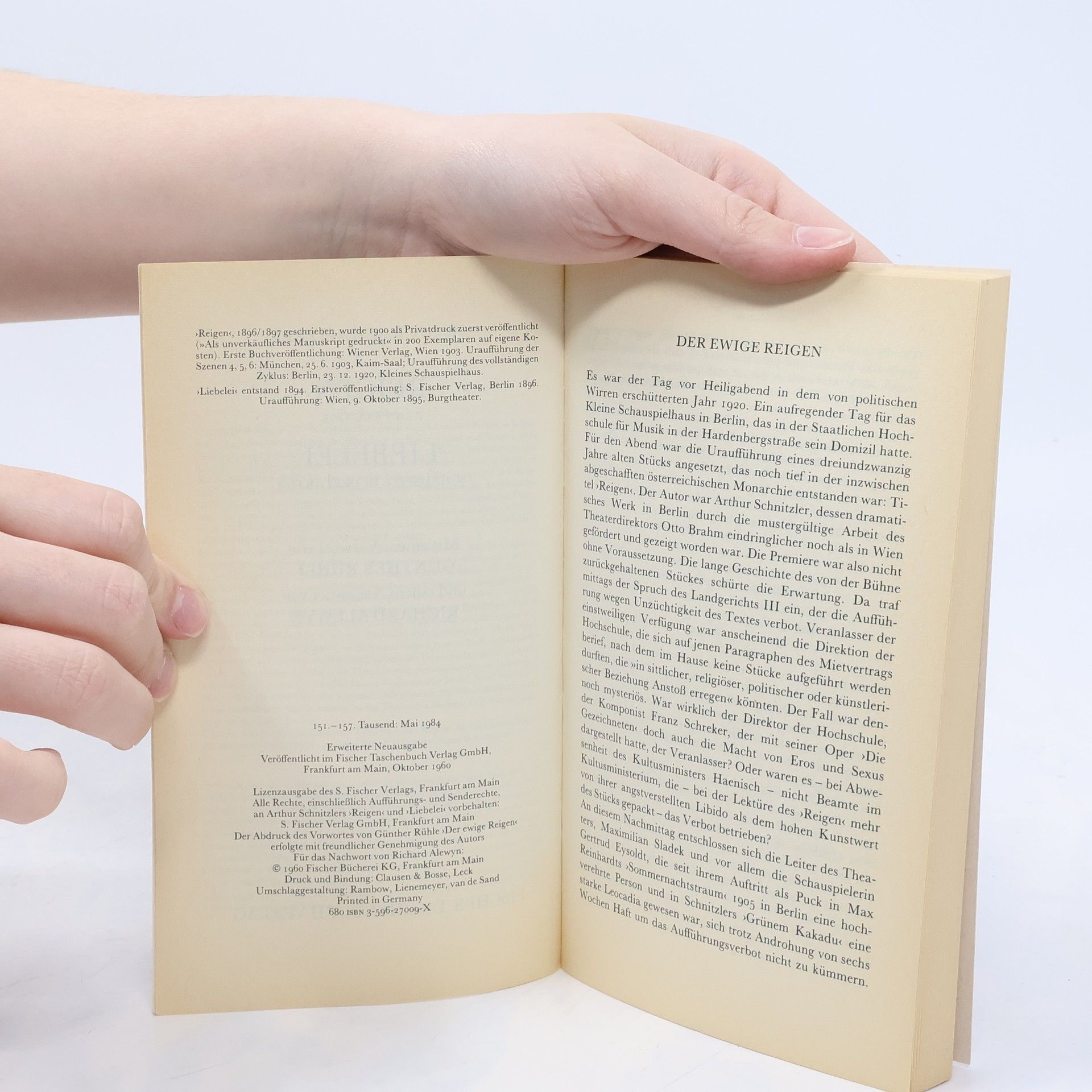 Arthur Schnitzler Reigen / Liebelei