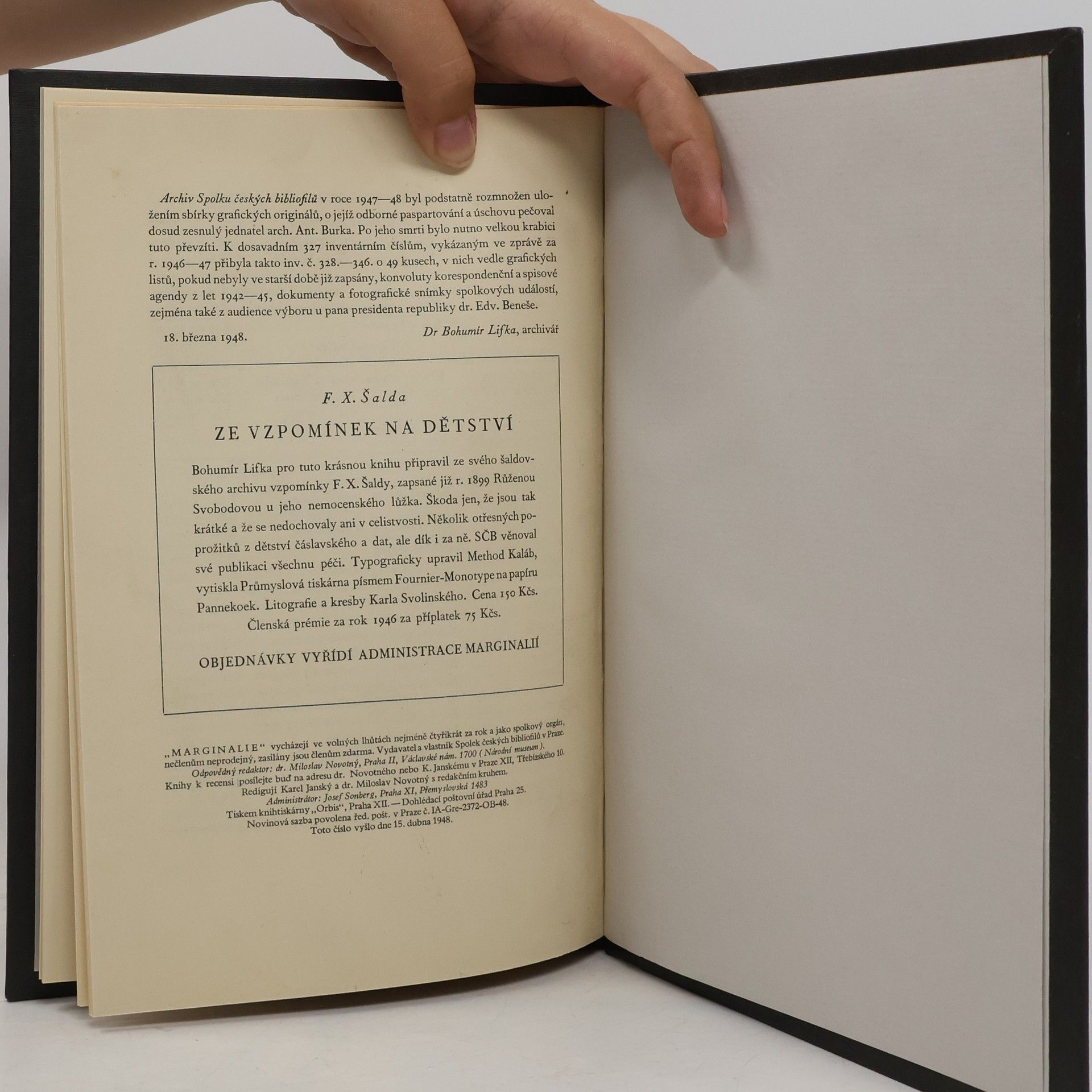 František Xaver Šalda Marginálie. Ze vzpomínek na dětství