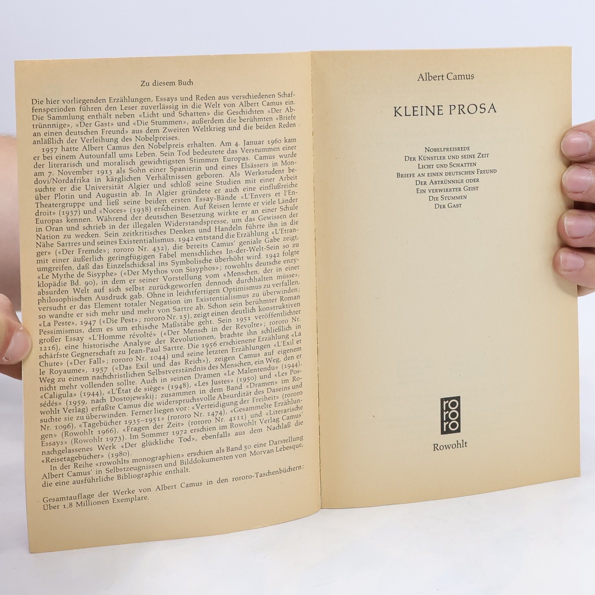 Albert Camus Kleine Prosa