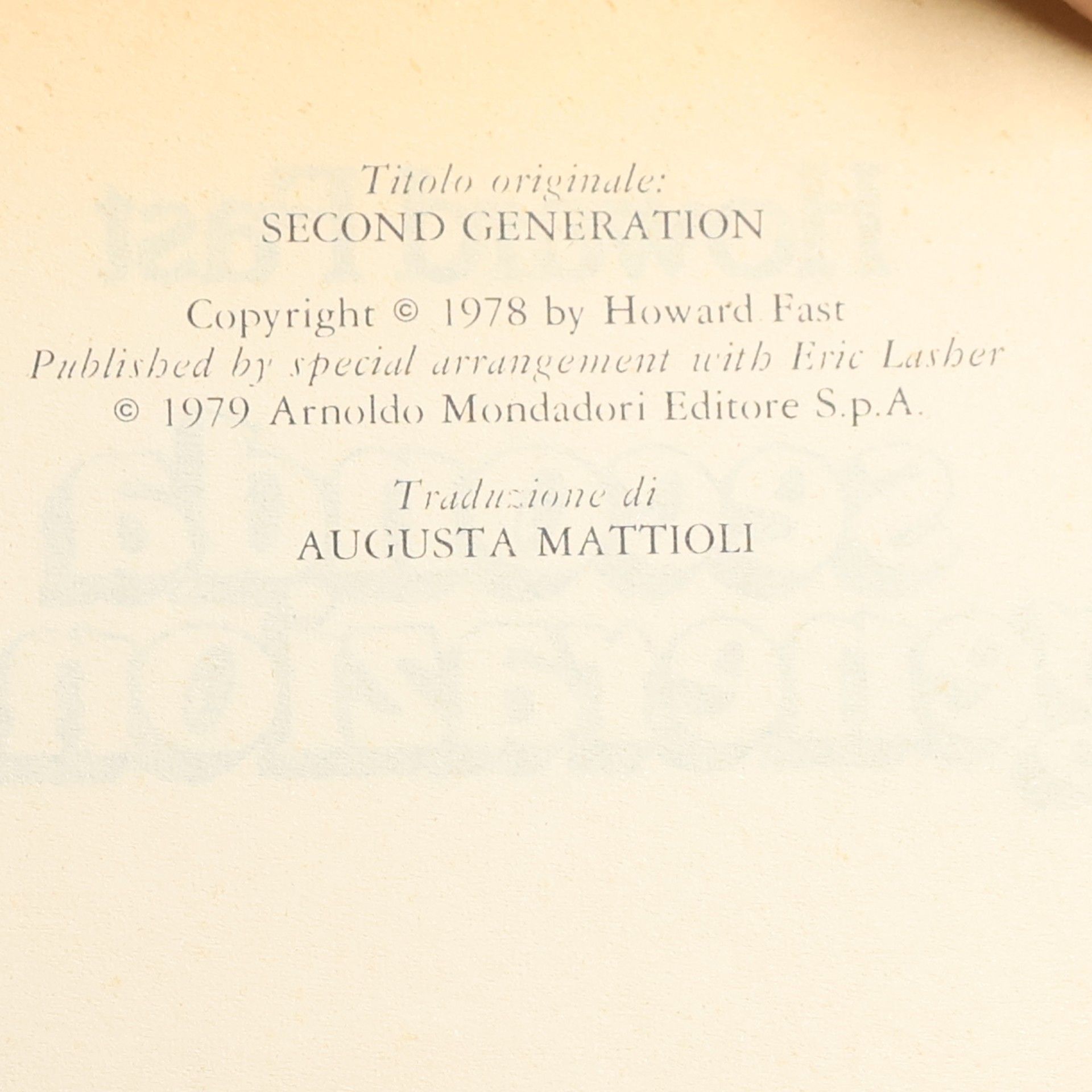 Howard Fast Seconda generazione