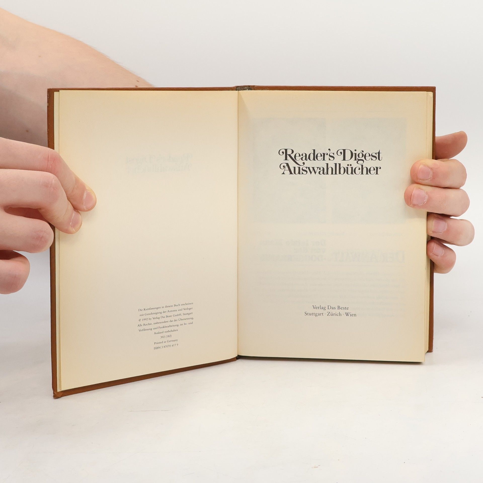 Clifford Irving Reader's Digest Auswahlbücher: Der Anwalt; Der letzte Mann von der „Doggerbank”; Das Vermächtnis der Benfords; Aussenseiter