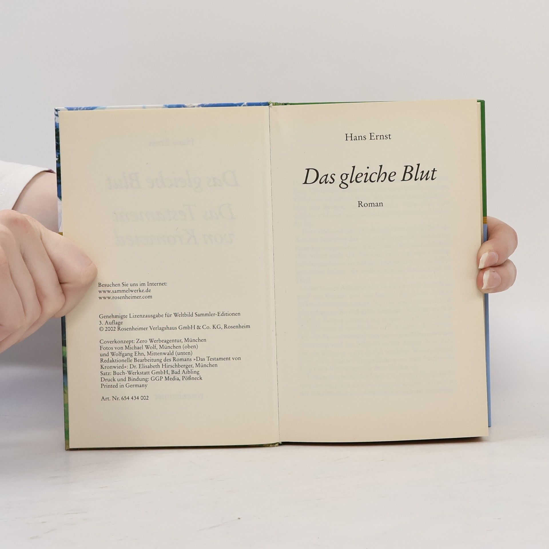 Hans Ernst Das gleiche Blut. Das Testament von Kronwied