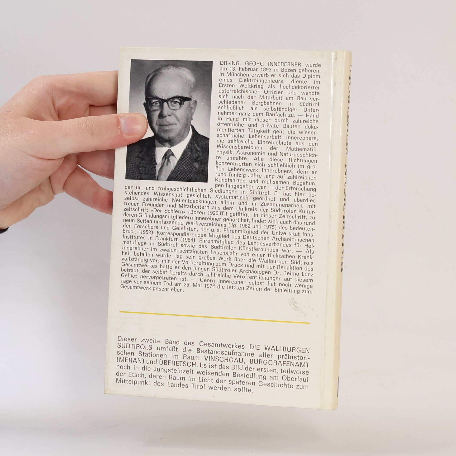 Georg Innerebner Die Wallburgen Südtirols
