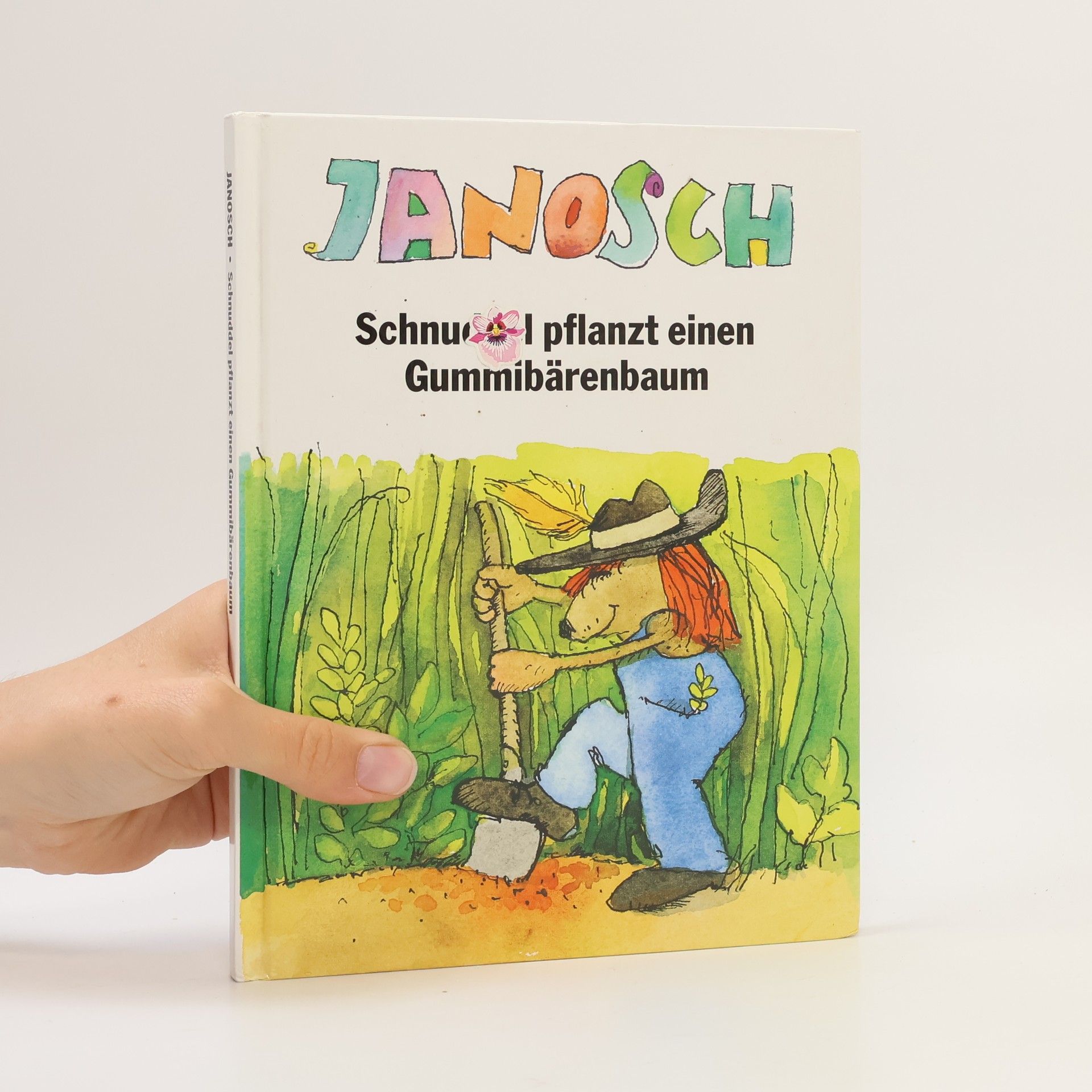 Janosch Schnuddel pflanzt einen Gummibärenbaum