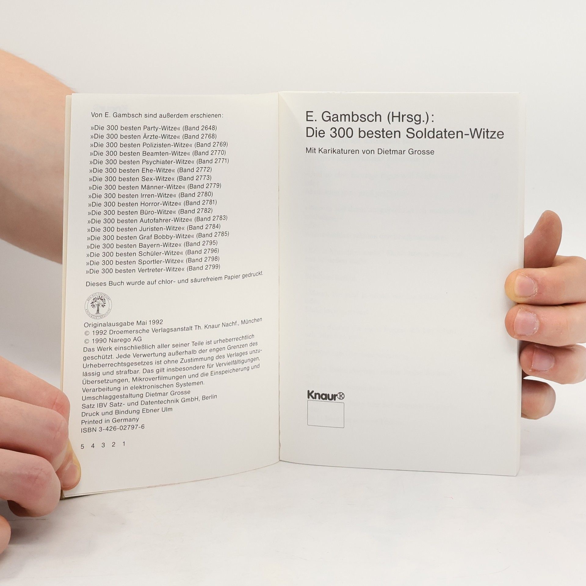 E. Gambsch Knaur Taschenbücher: Die 300 besten Soldaten-Witze