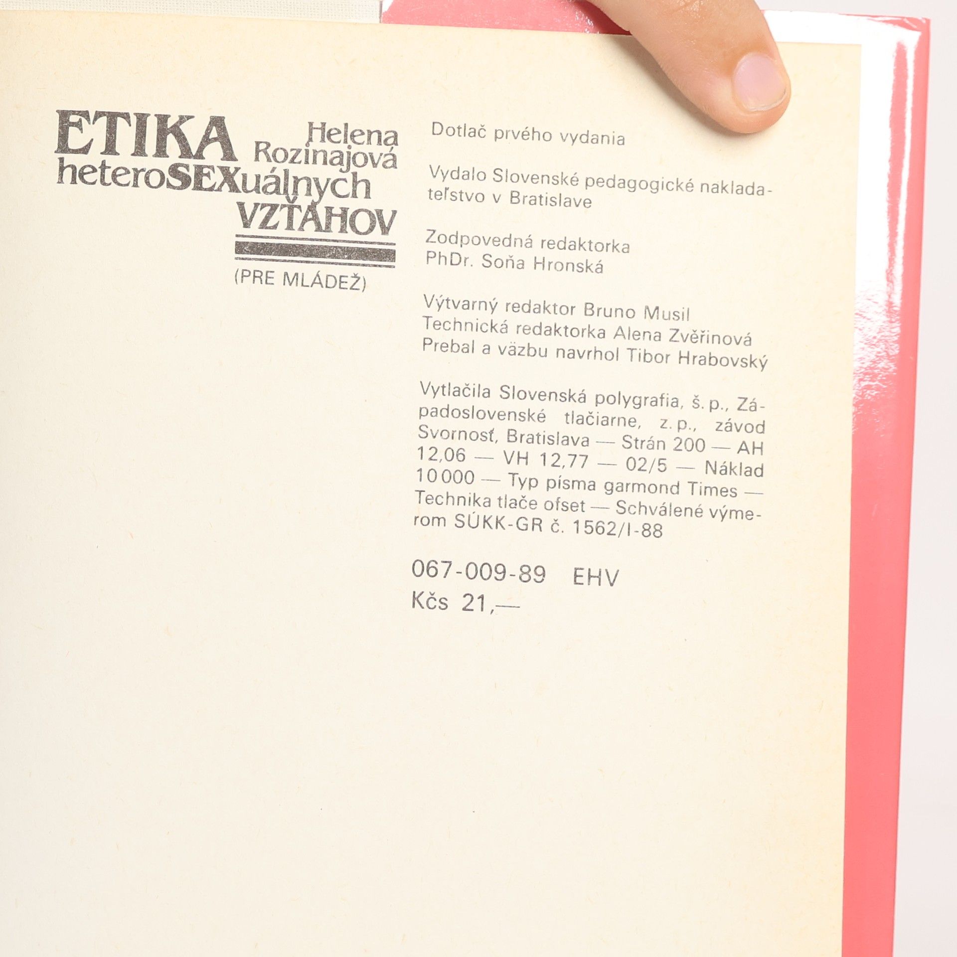 Helena Rozinajová Etika heterosexuálnych vzťahov pre mládež
