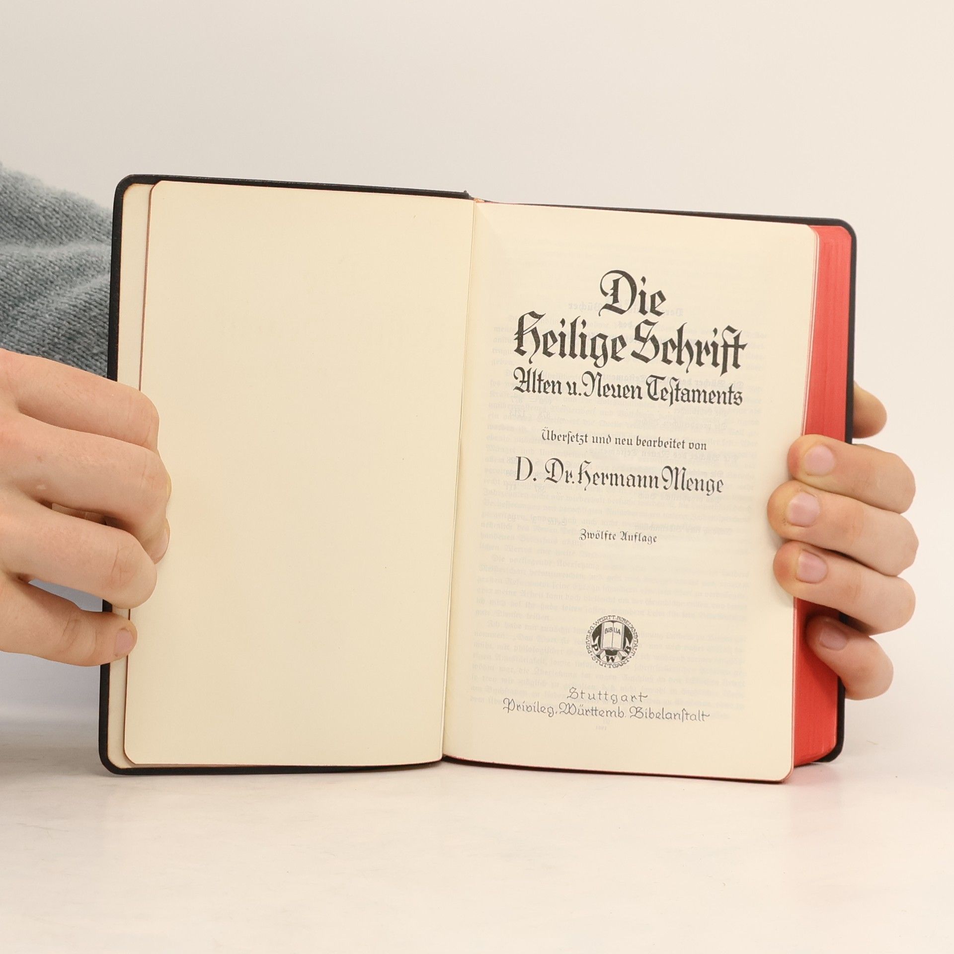 Hermann Menge Die Heilige Schrift Alten u. Neuen Testaments