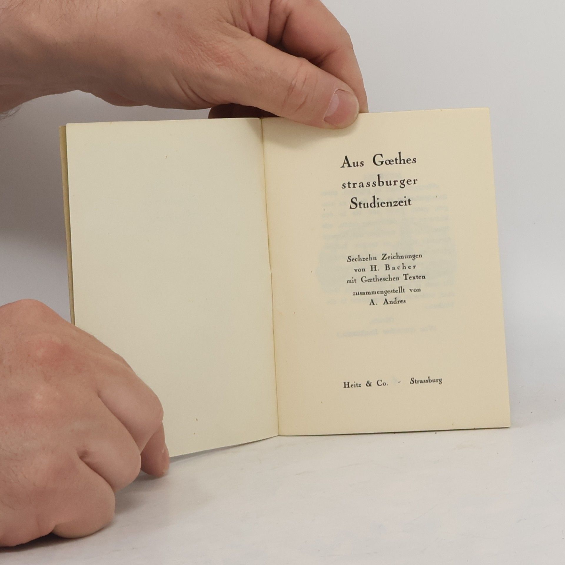 Various authors Aus Goethes Strassburger Studienzeit