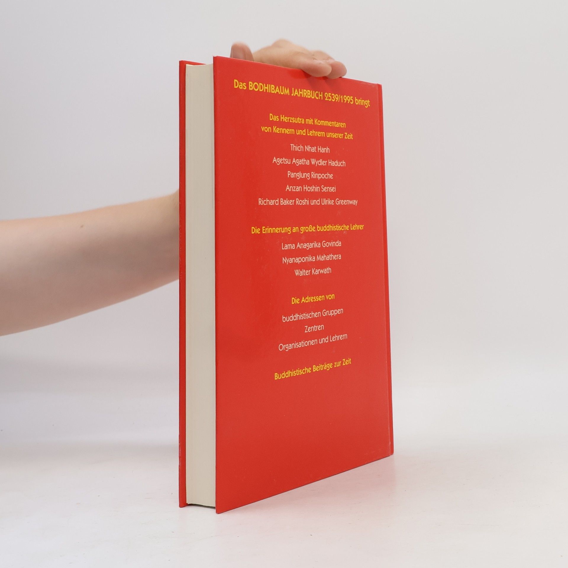 Walter Karwath Bodhi Baum Jahrbuch für Buddhismus 2539-1995