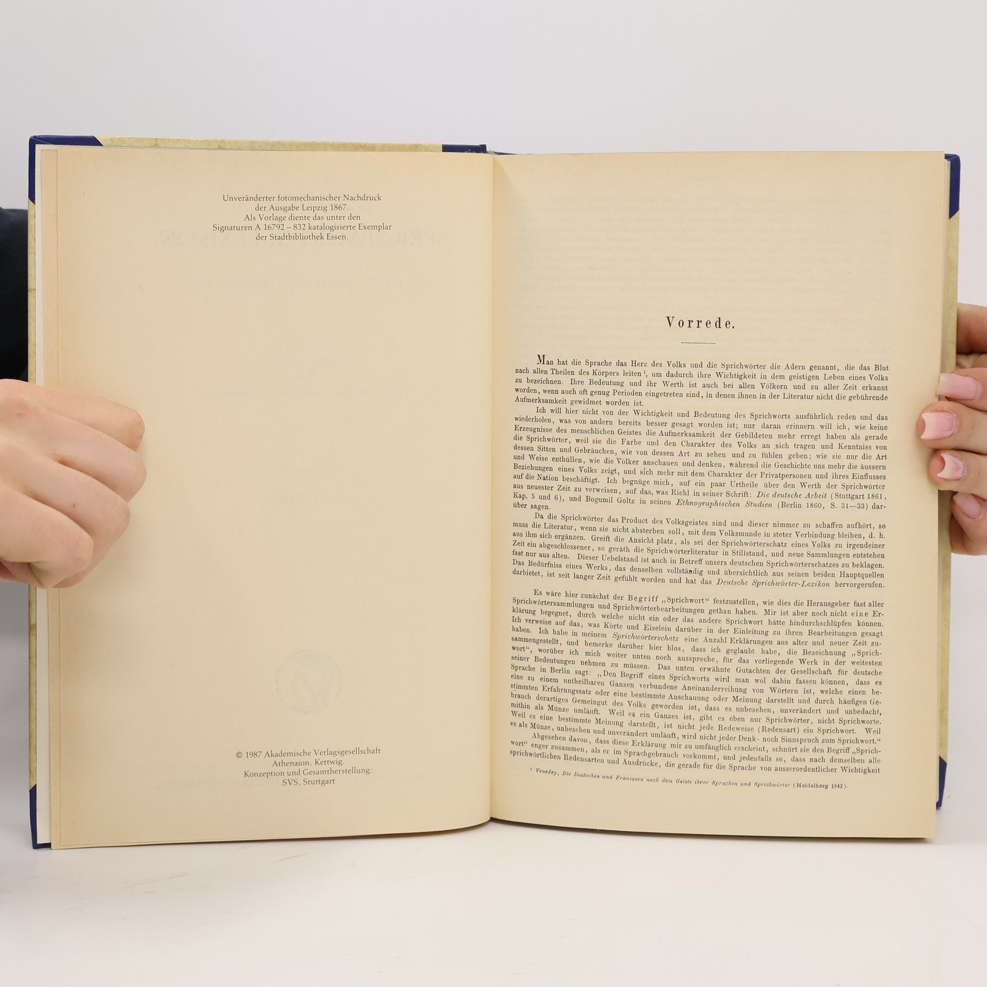 Karl Friedrich Wilhelm Wander Deutsches Sprichwörter-Lexikon: Erster Band (A bis Gothem)