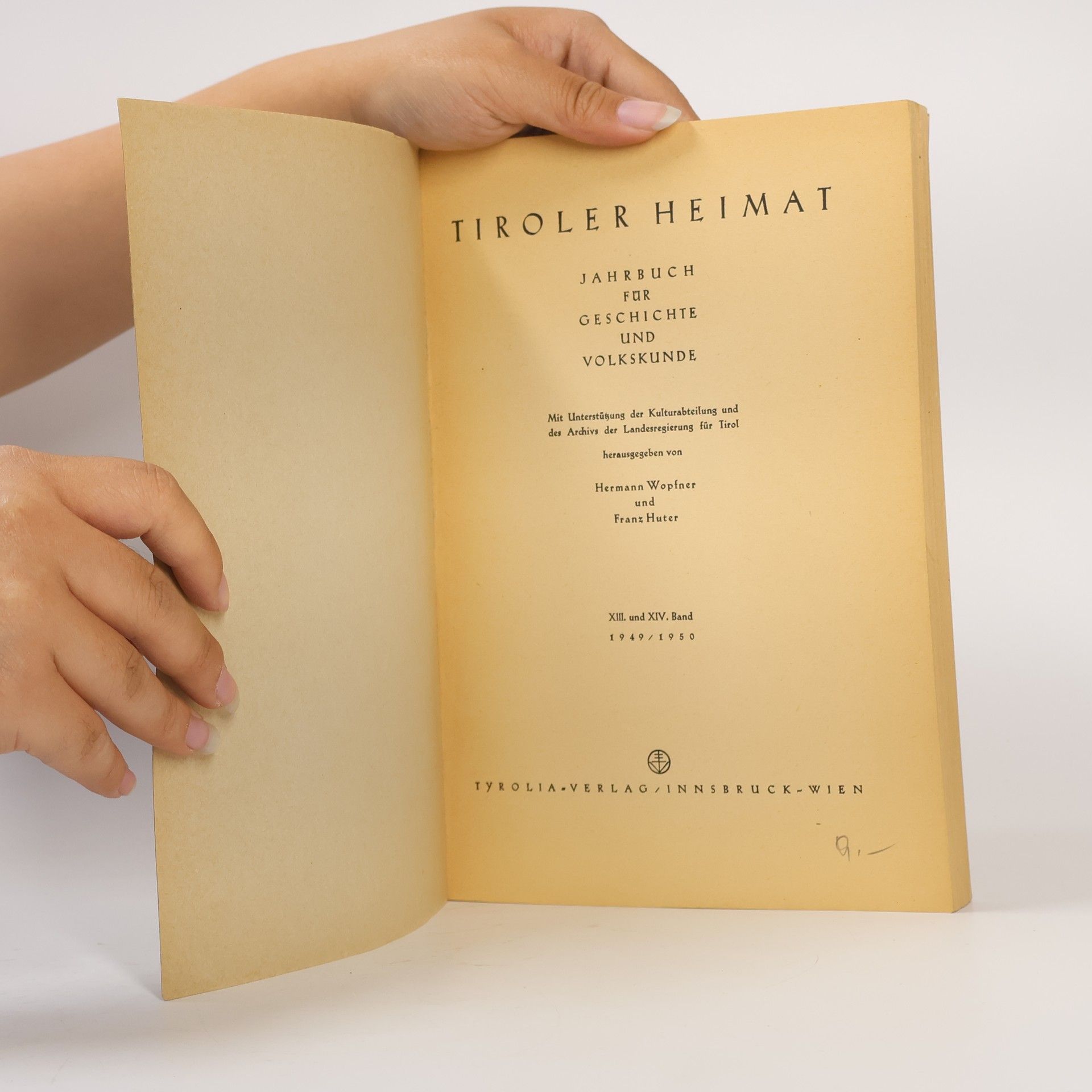 Hermann Wopfner Tiroler Heimat XIII.-XIV.