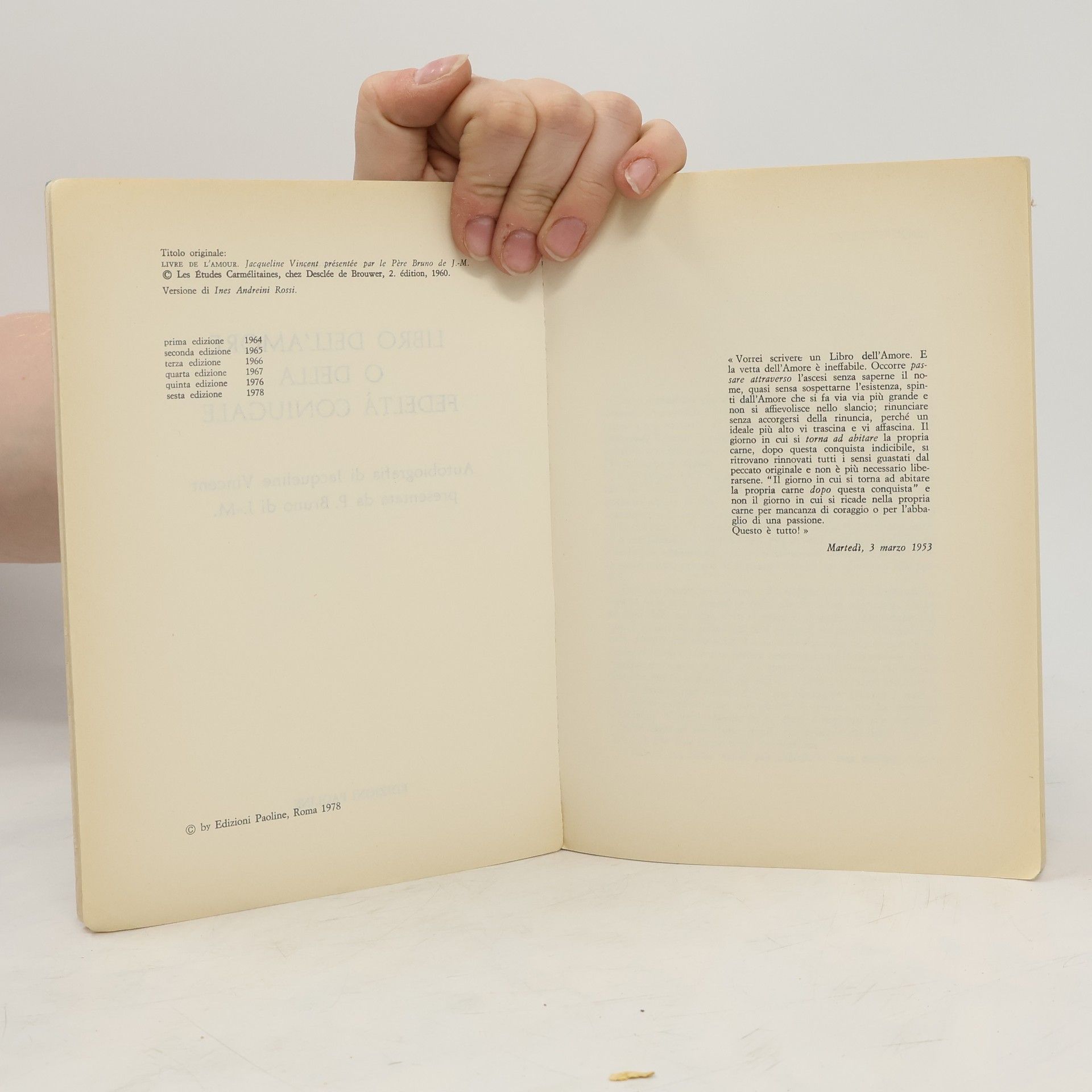 Jacqueline Vincent Libro dell'amore o della fedeltà coniugale