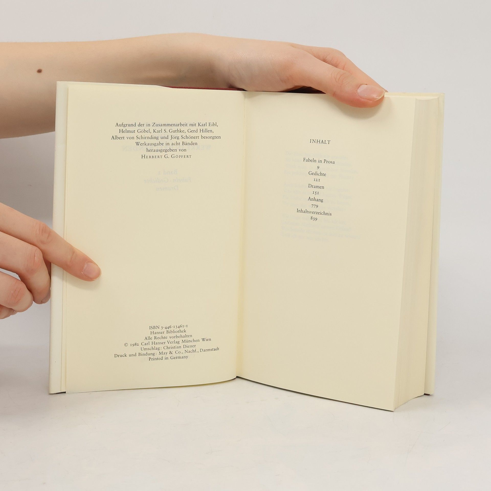 Gotthold Ephraim Lessing G.E.Lessing Werke I.