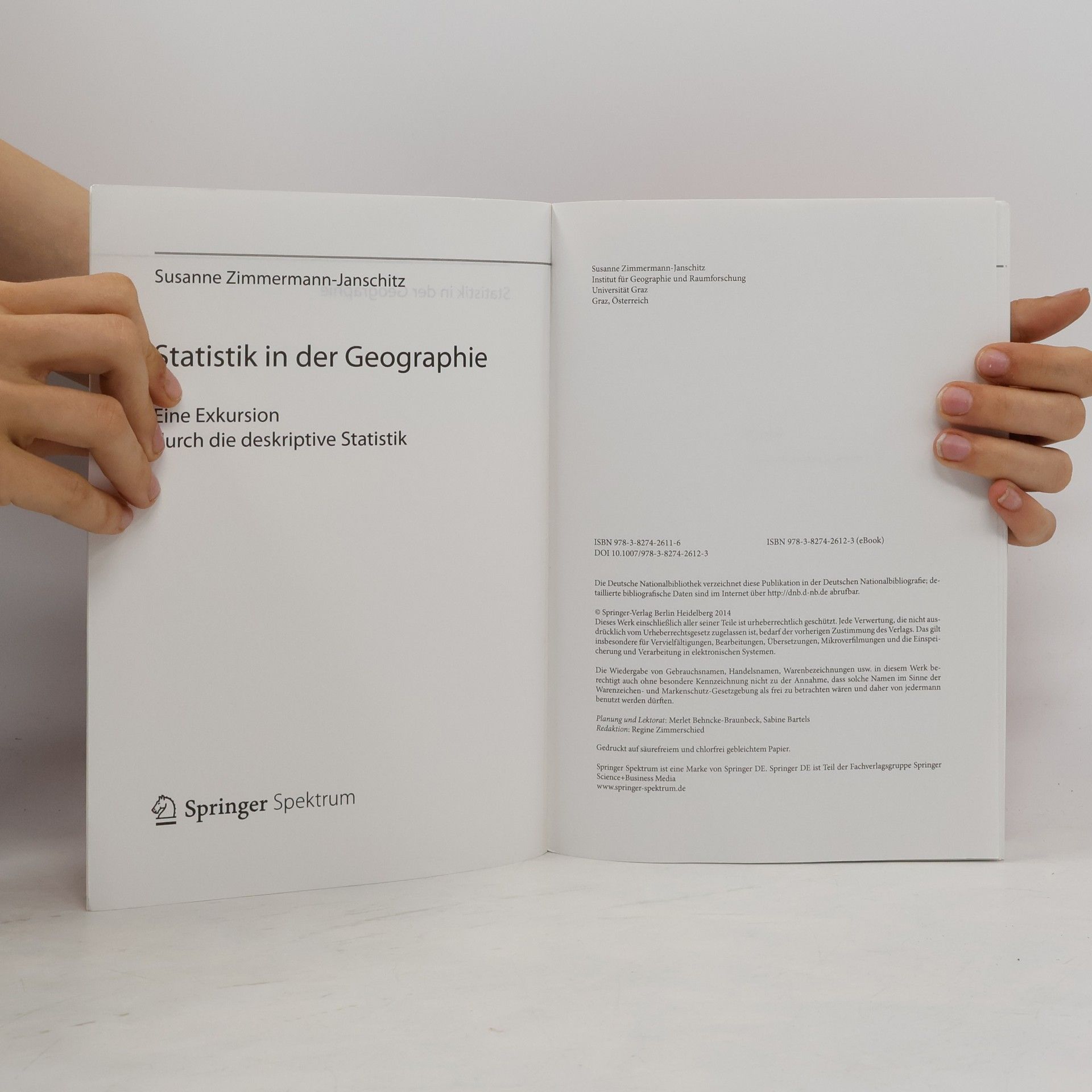 Susanne Zimmermann-Janschitz Statistik in der Geographie
