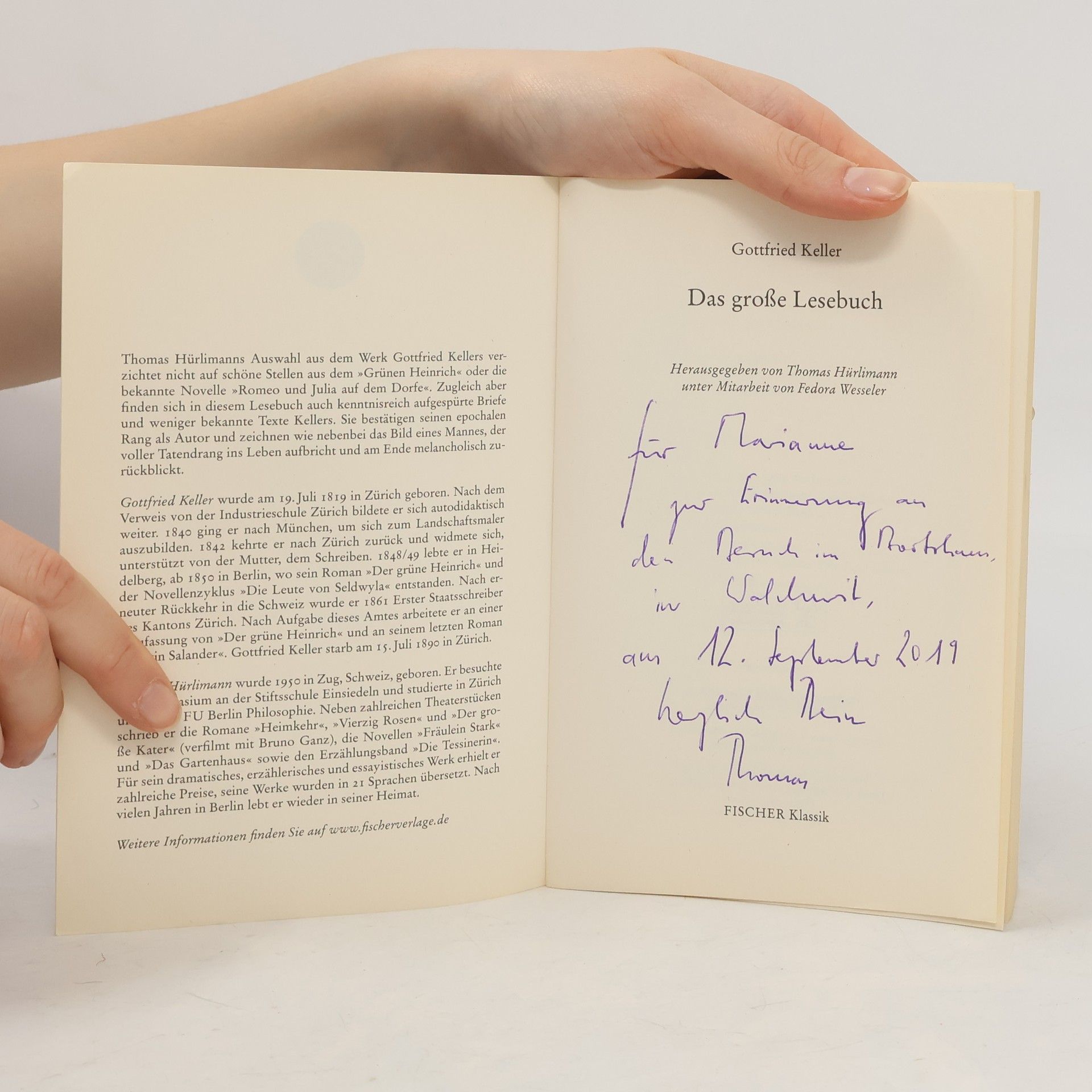 Gottfried Keller Fischer Klassik: Das große Lesebuch