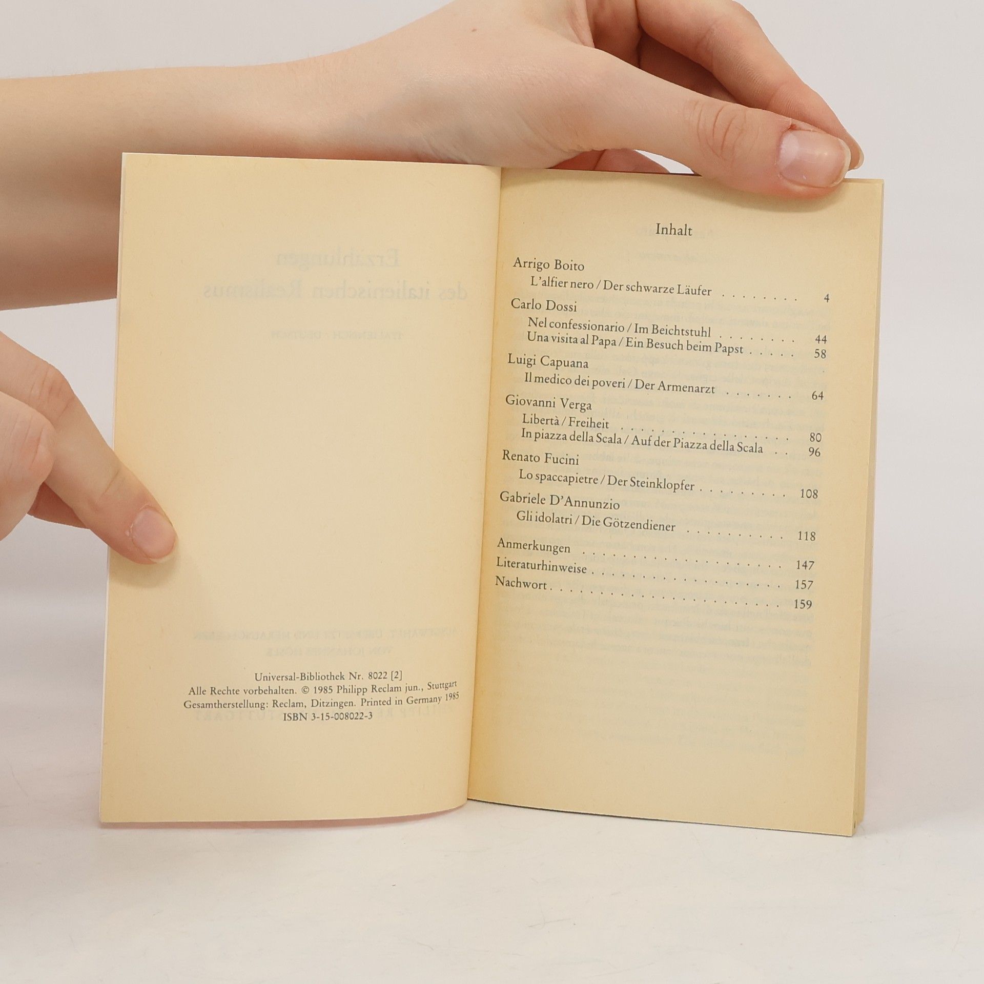 Johannes Hösle Reclams Universal-Bibliothek: Erzählungen des italienischen Realismus