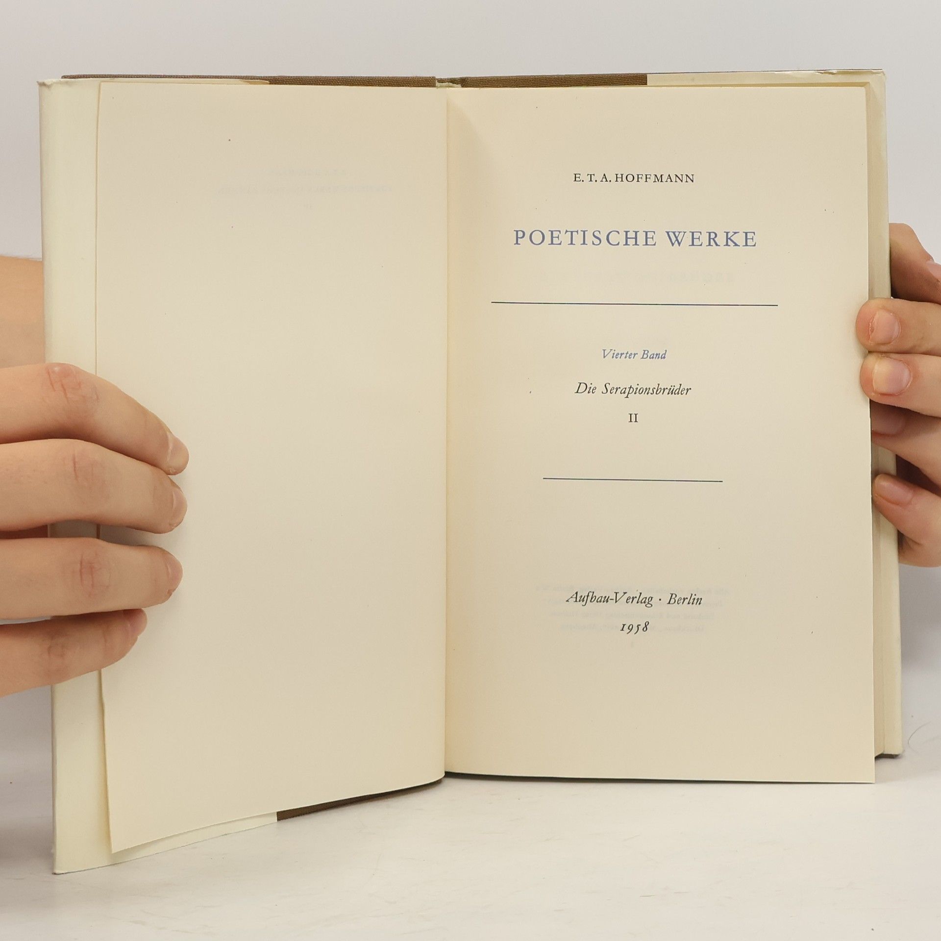E. T. A. Hoffmann Poetische Werke 4
