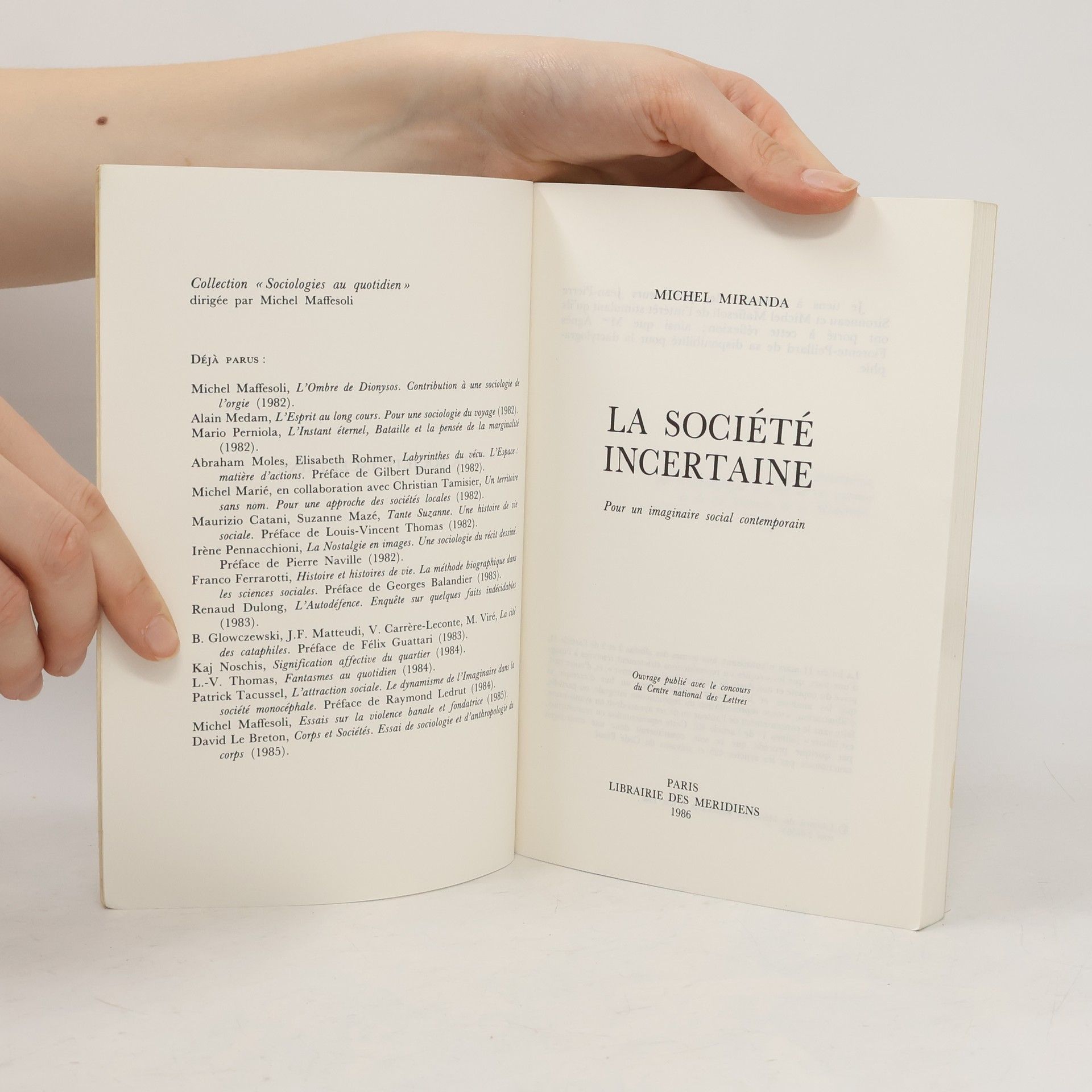 Michel Miranda La Société incertaine