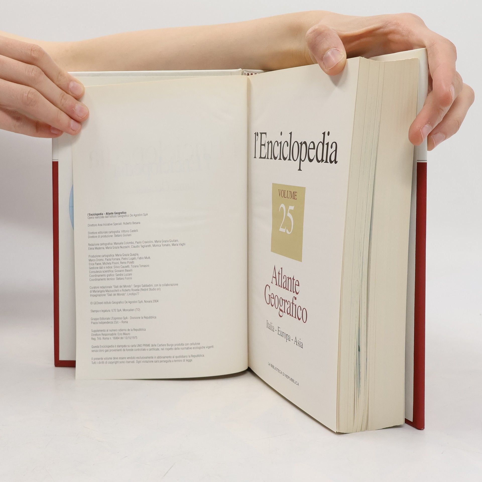 Collectif d'auteurs l'Enciclopedia 25. Atlante Geografico. Italia Europa Asia