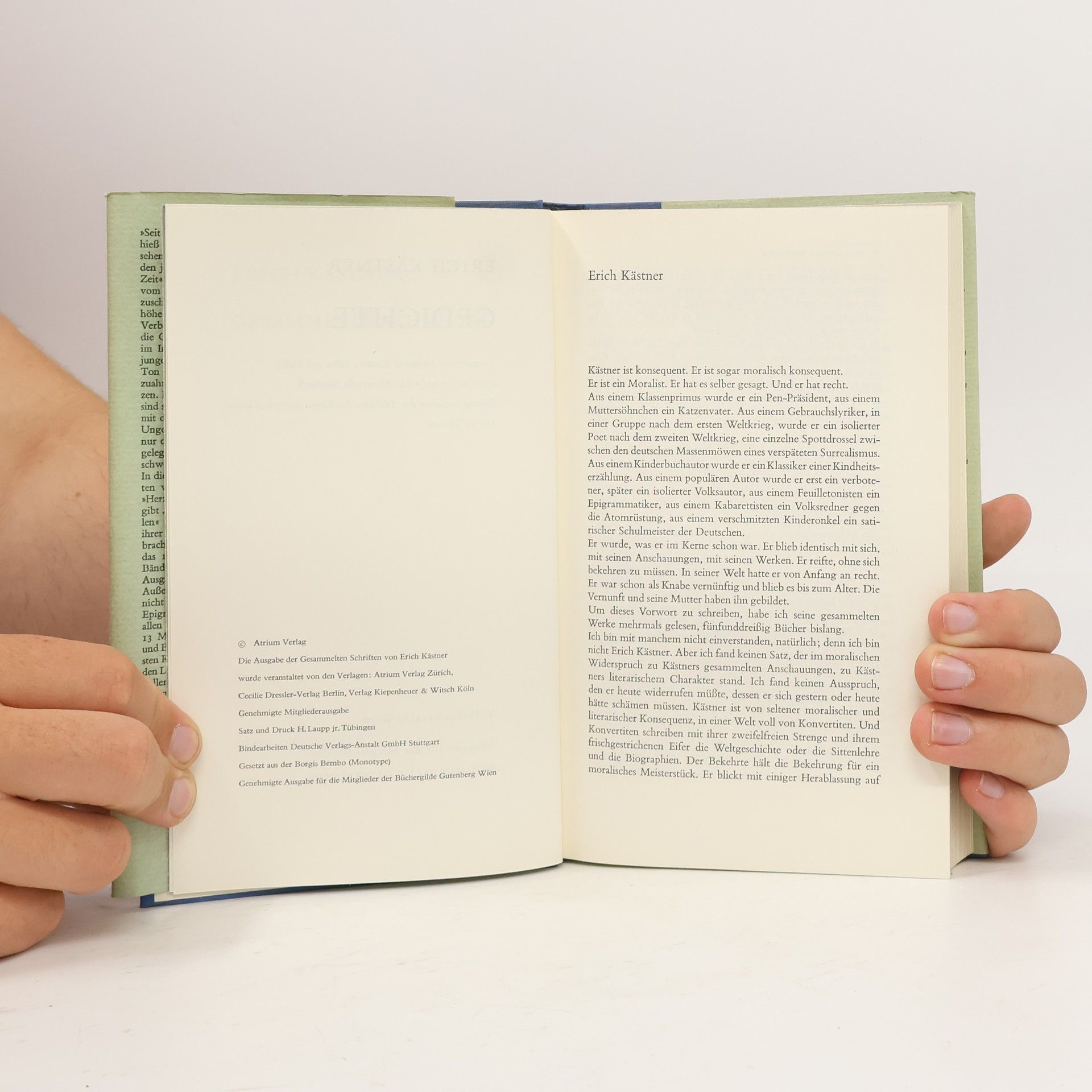 Erich Kästner Gesammelte Schriften 1