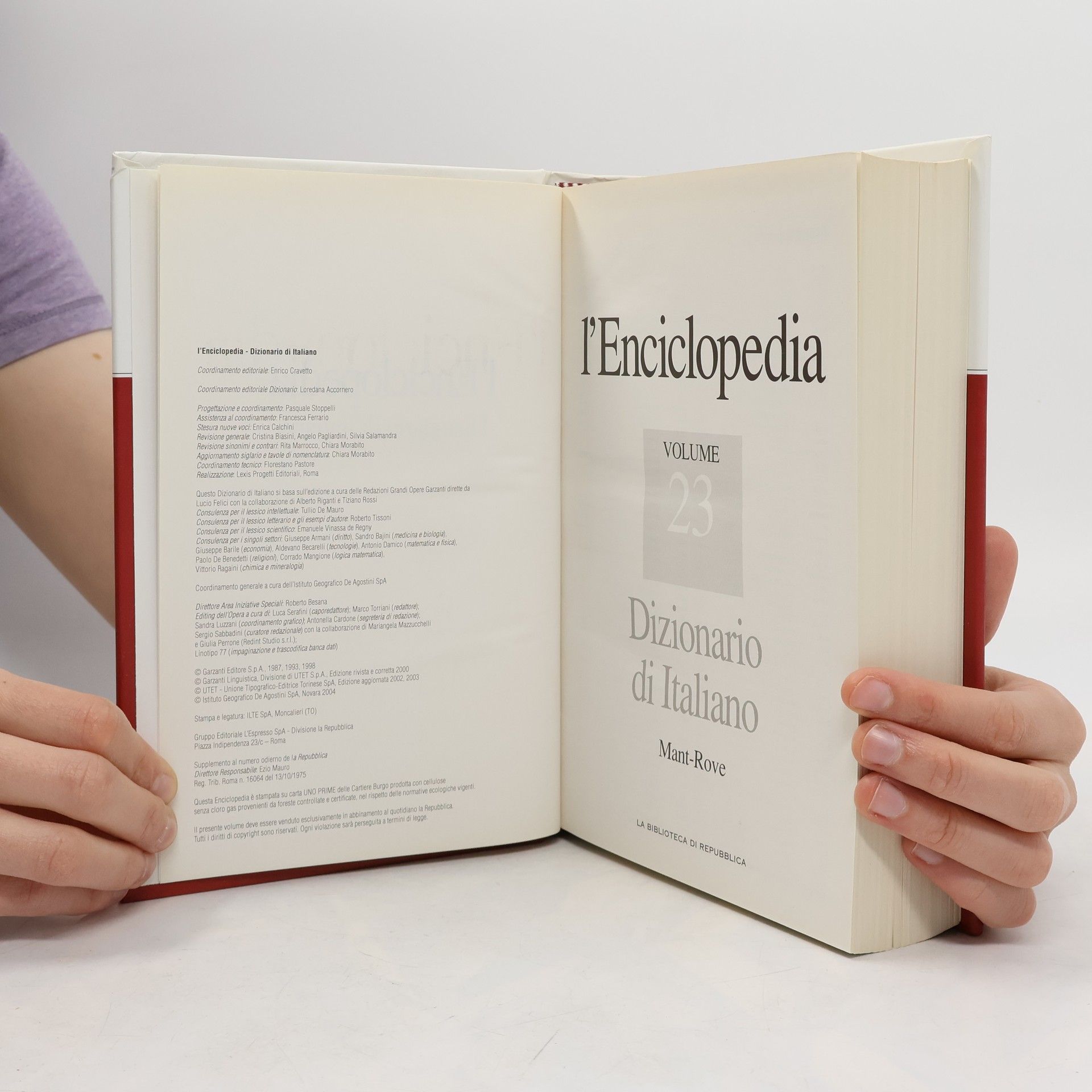 Autores varios L'Enciclopedia 23. Dizionario di Italiano Mant-Rove