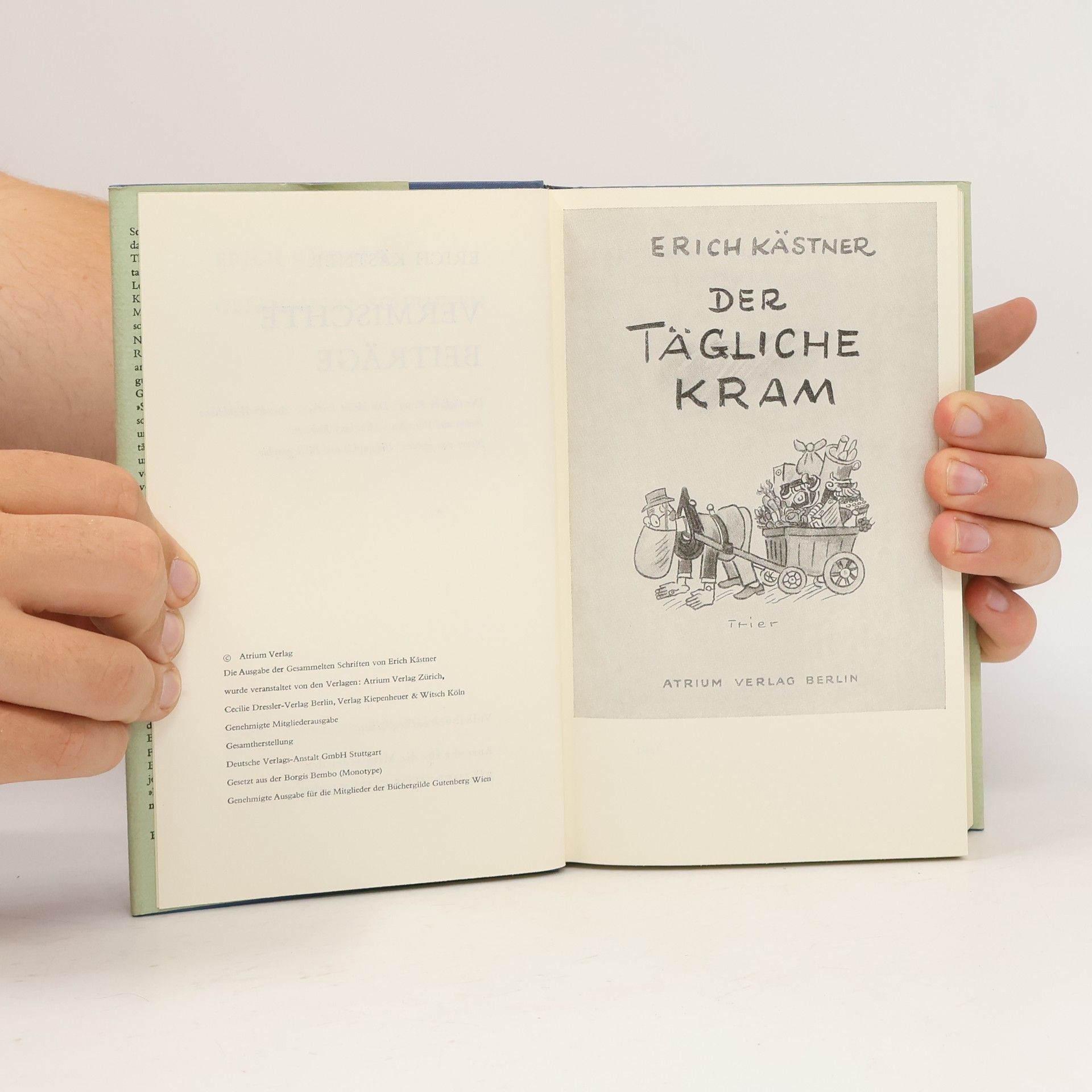 Erich Kästner Gesammelte Schriften 5. Vermischte Beiträge