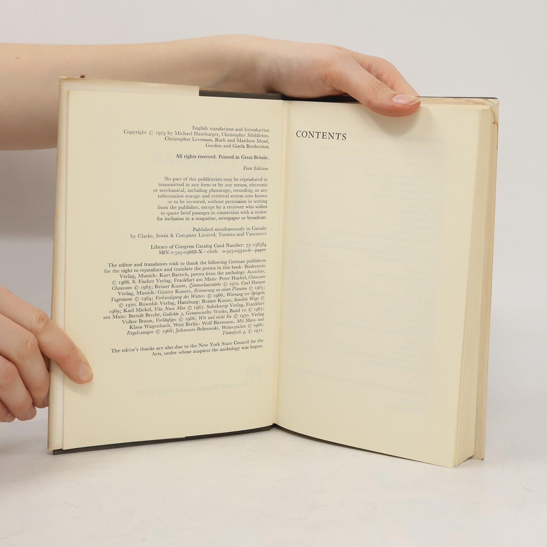 Michael Hamburger East German Poetry